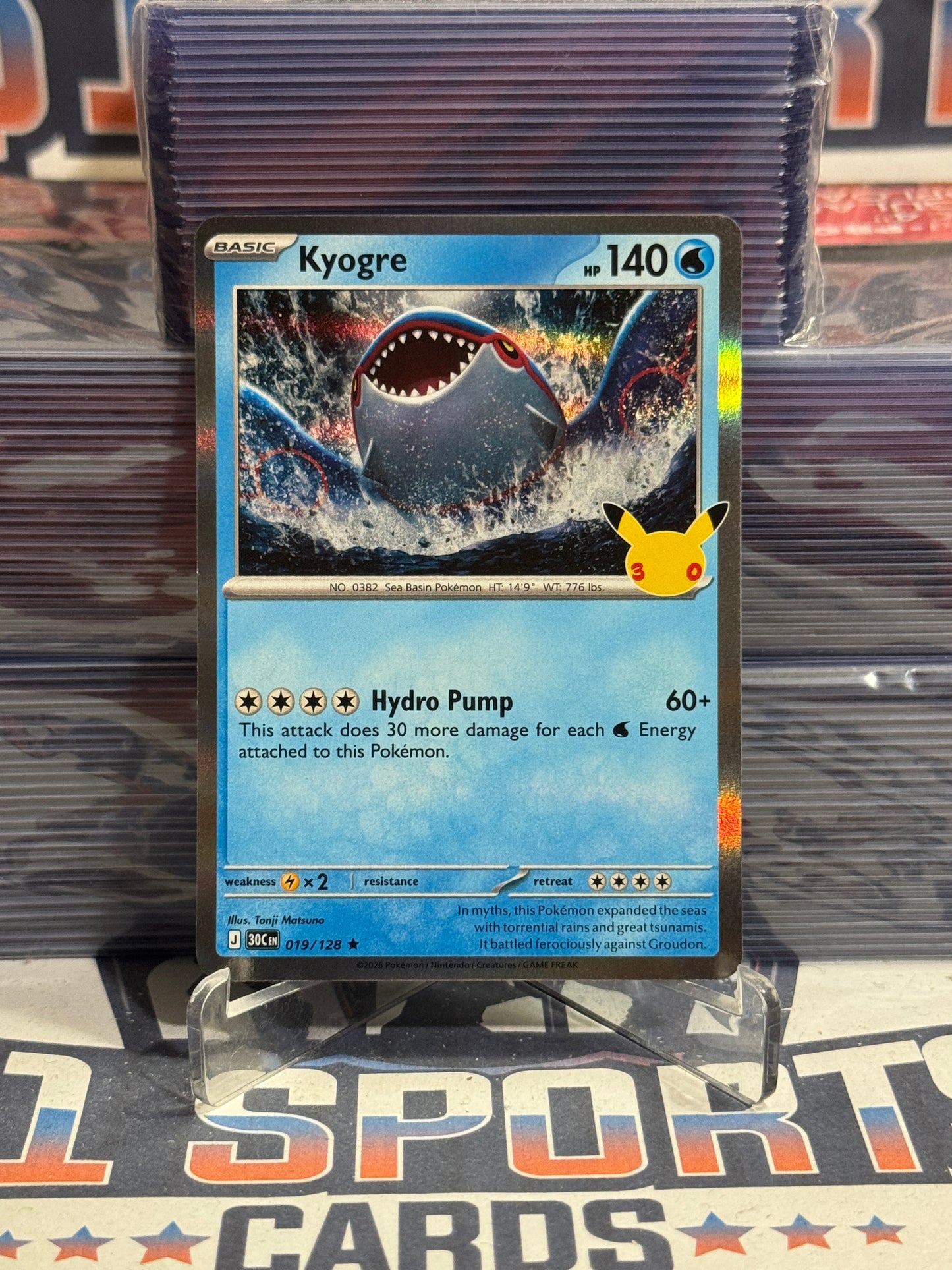 Pokemon TCG: 30th Celebration - Kyogre (Holo, Rare) #19