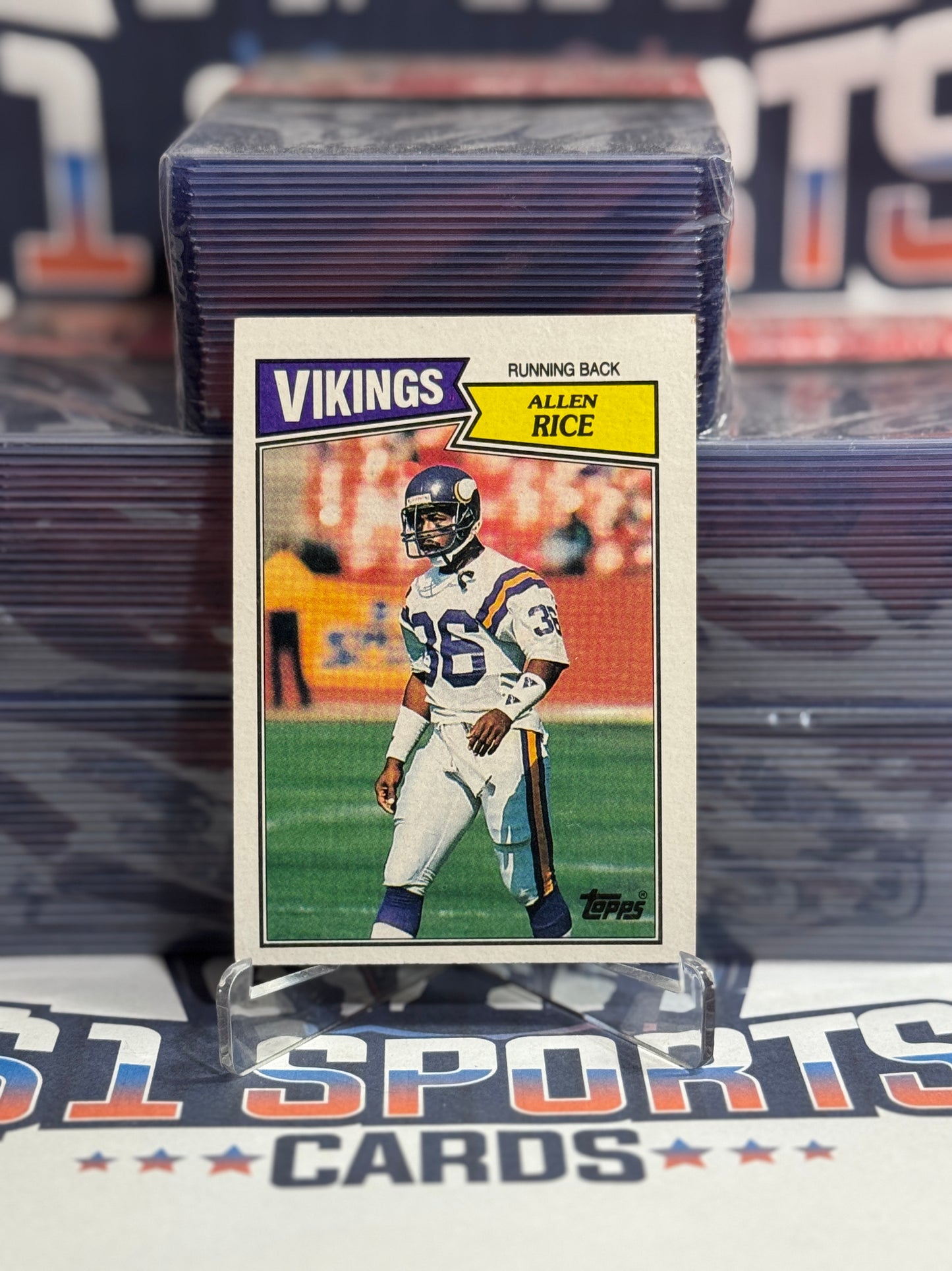 1987 Topps Allen Rice #201