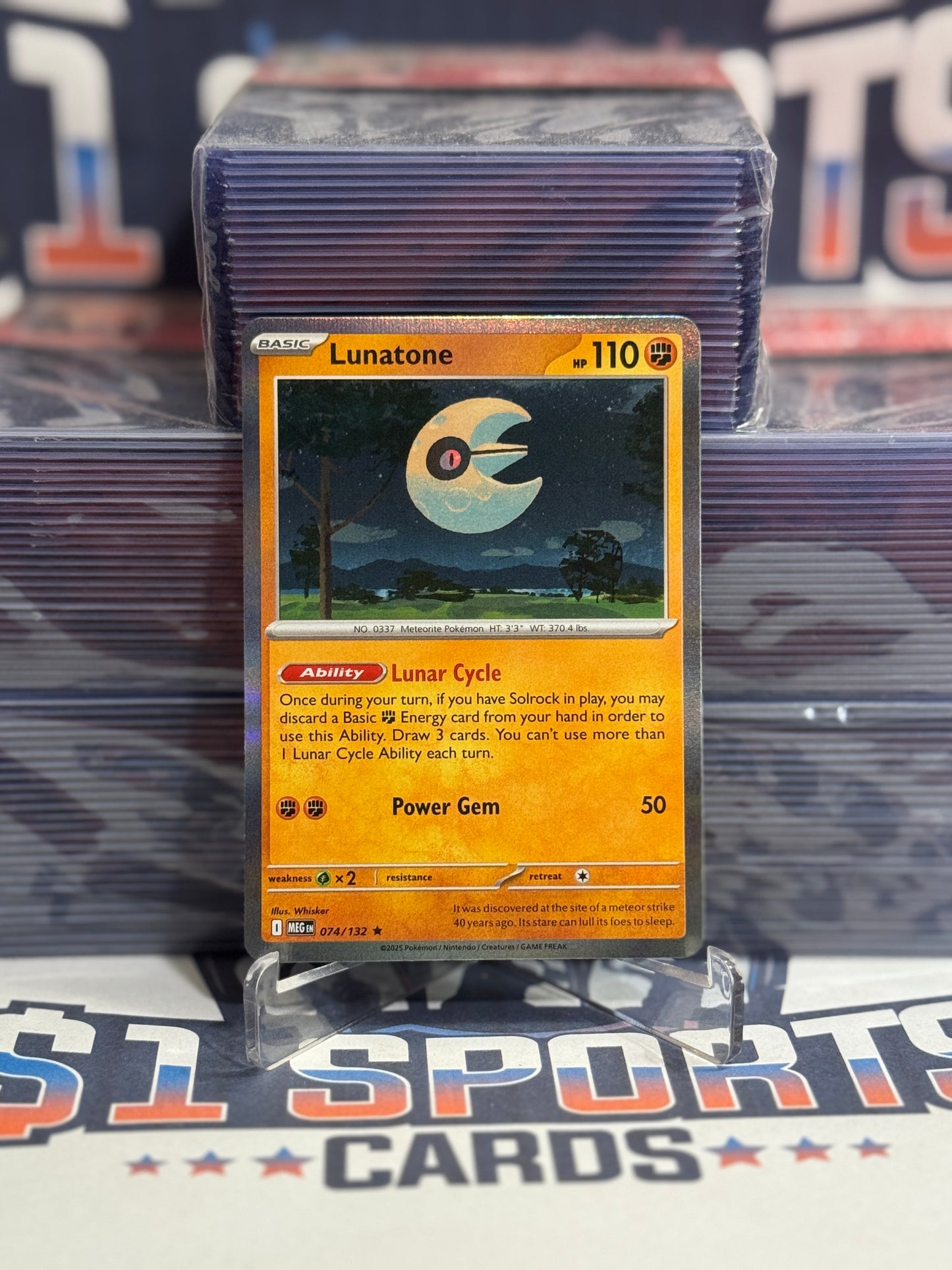 Pokemon TCG: Mega Evolution - Lunatone (Revese Holo, Rare) #74