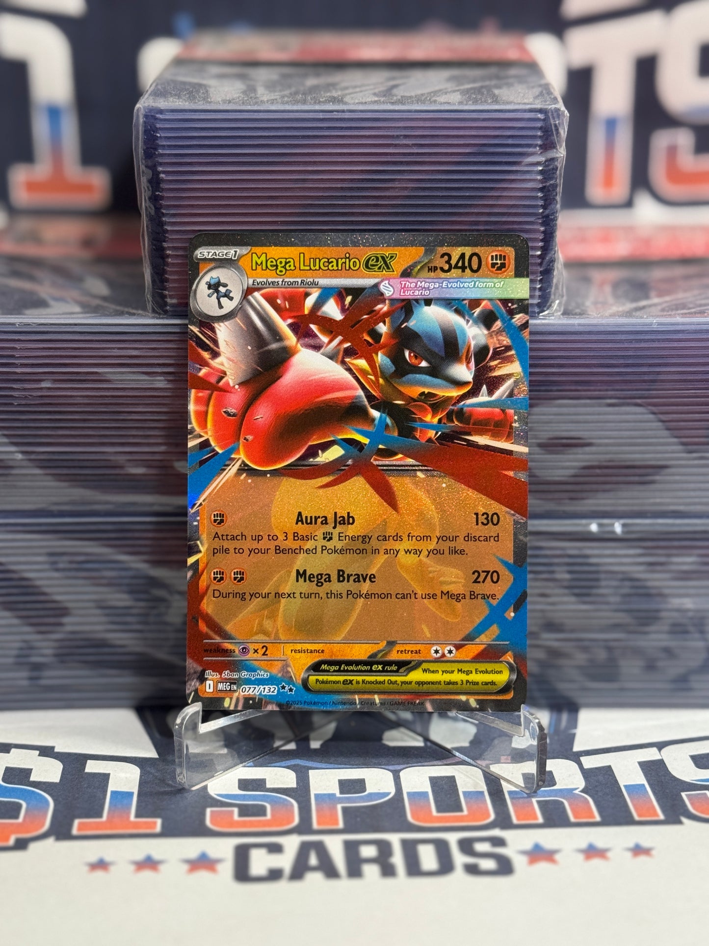Pokemon TCG: Mega Evolution - Mega Lucario EX (Double Rare) #77