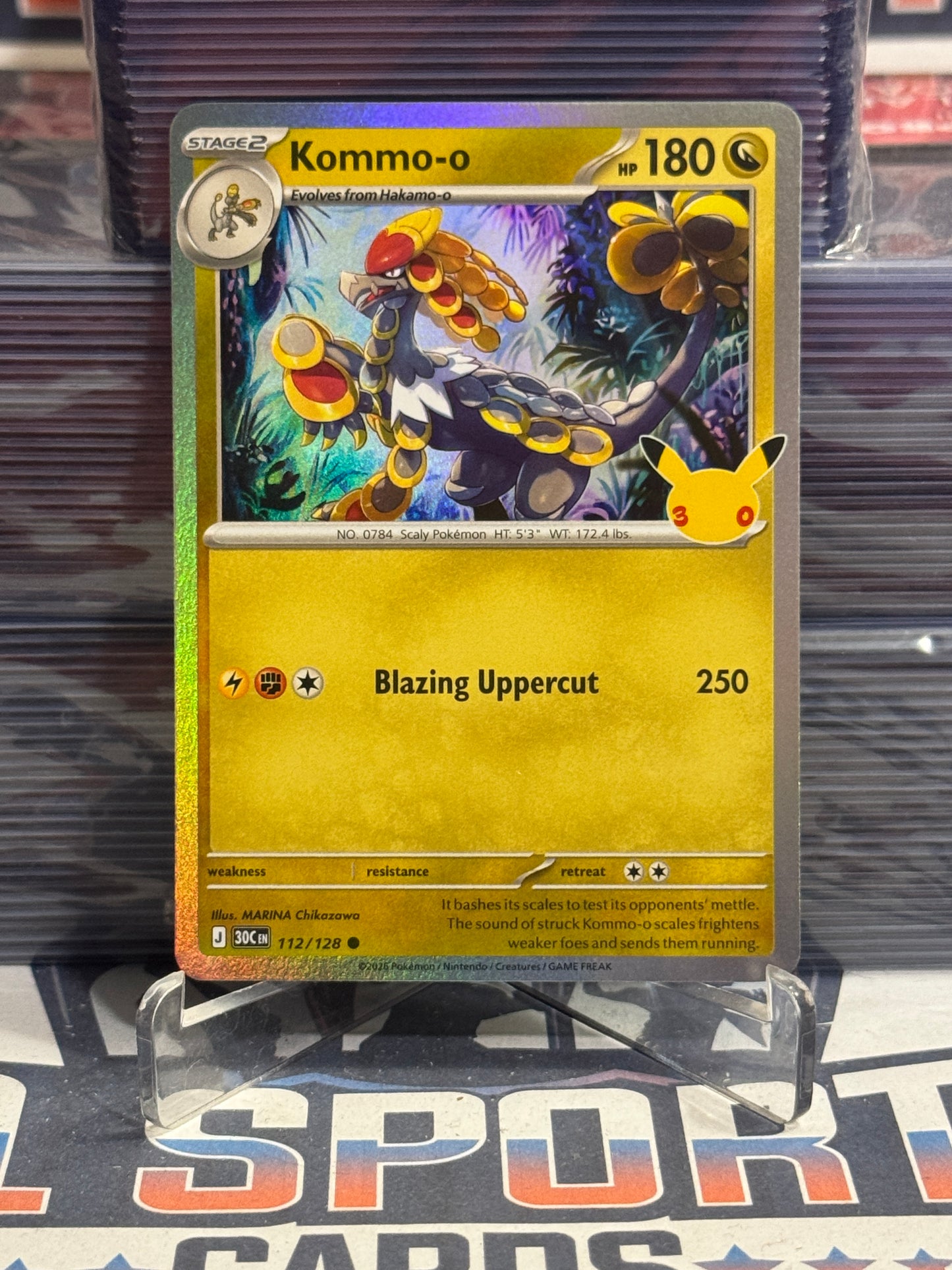 Pokemon TCG: 30th Celebration - Kommo-o (Holo, Common) #112