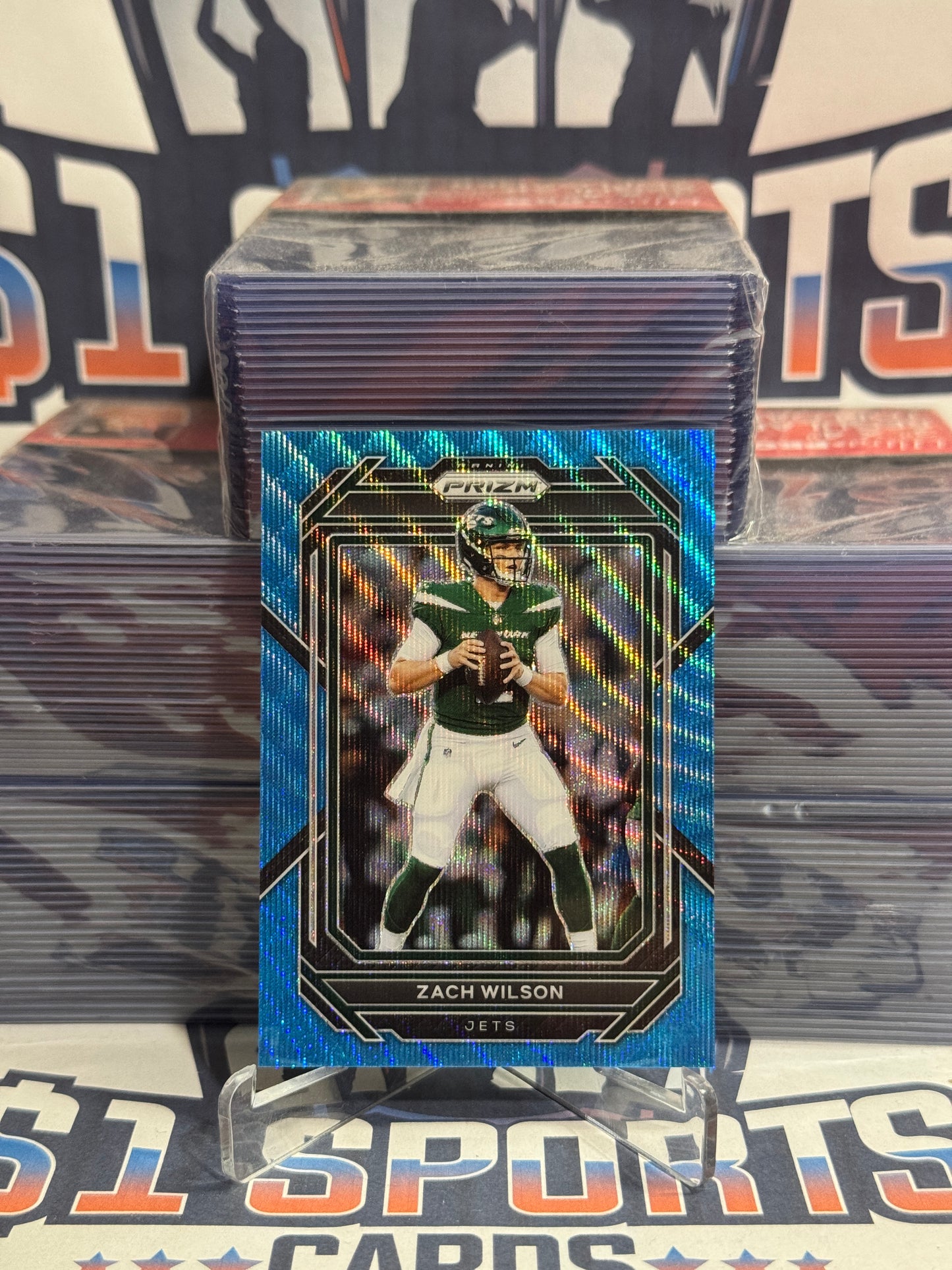 2022 Panini Prizm (Blue Wave Prizm 69/199) Zach Wilson #225