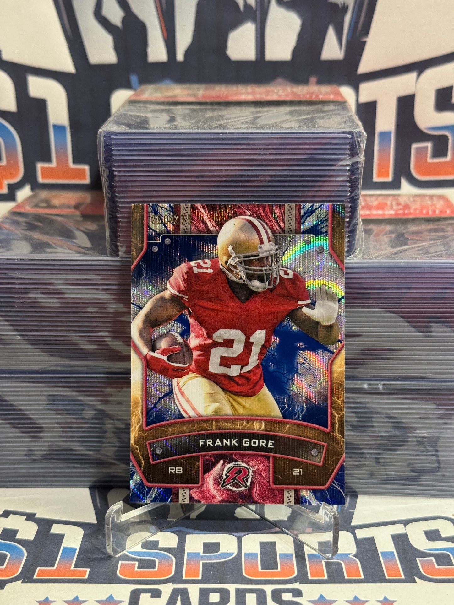 2025 Topps Resurgence (Navy Surge Refractor 260/275) Frank Gore #90