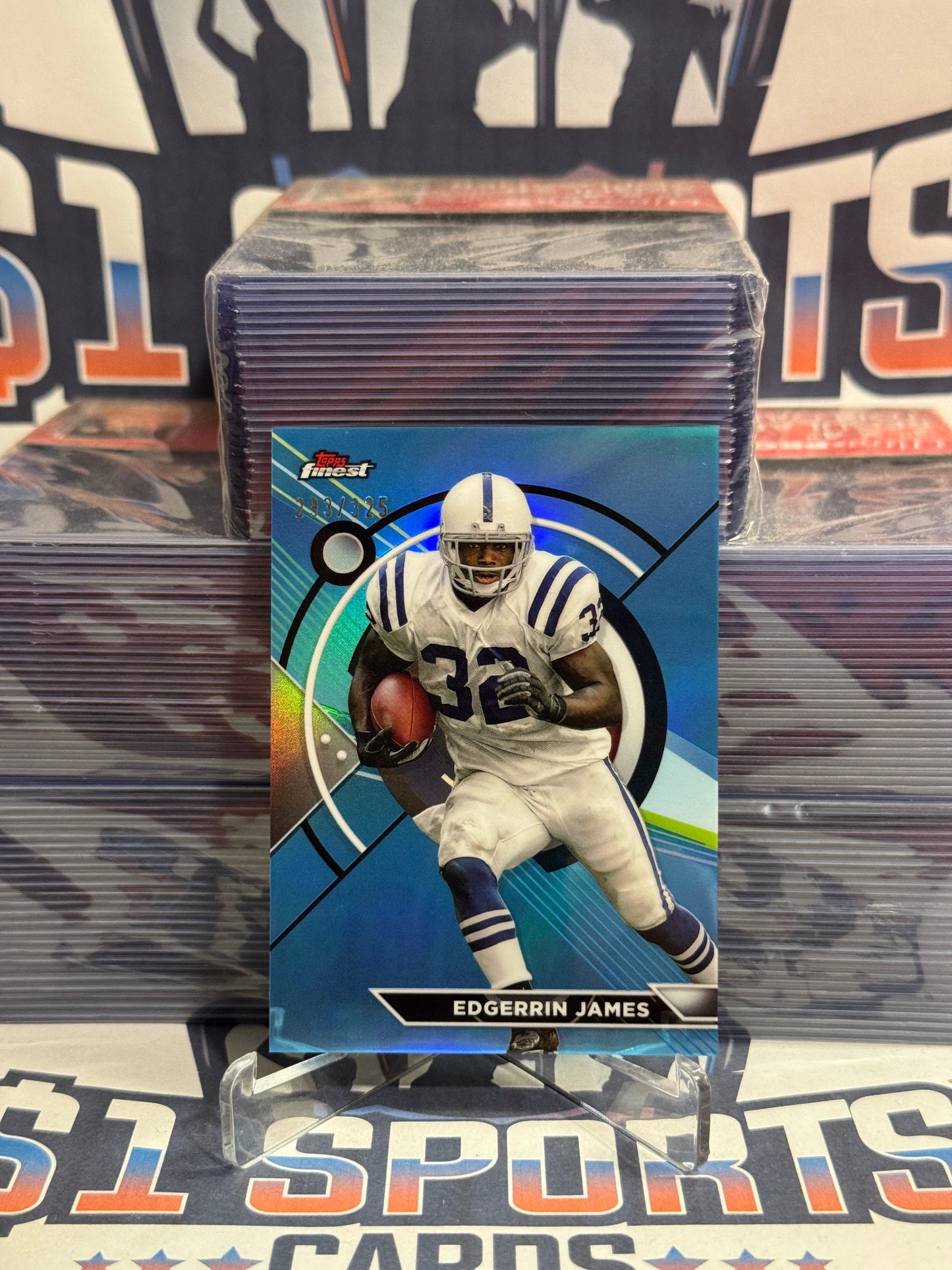 2024 Topps Finest (Blue Refractor 293/325) Edgerrin James #195
