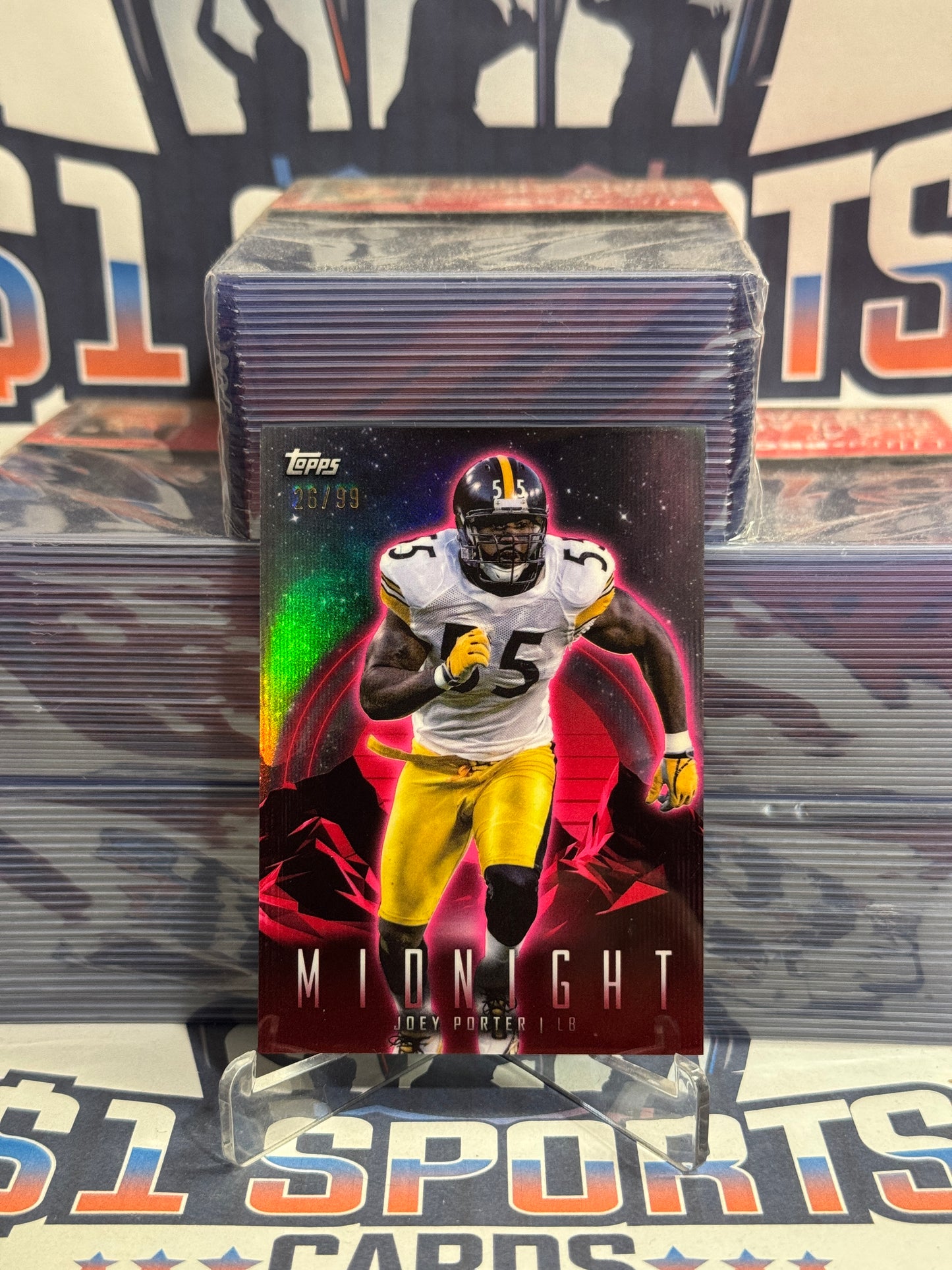 2024 Topps Midnight (Pink Refractor 26/99) Joey Porter #84