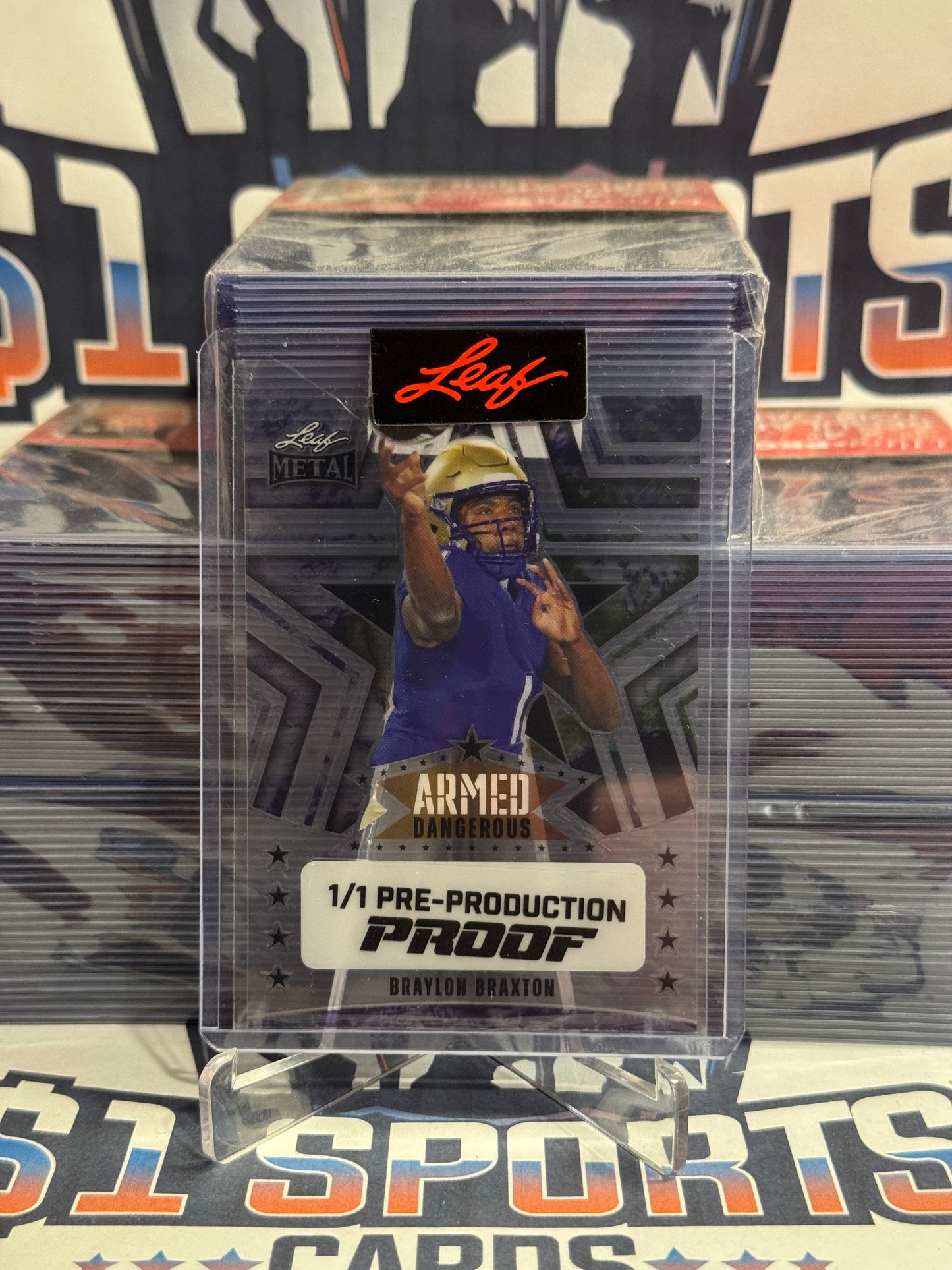 2024 Leaf Metal (Armed Dangerous, 1/1 Pre-Production Proof) Braylon Braxton #NNO