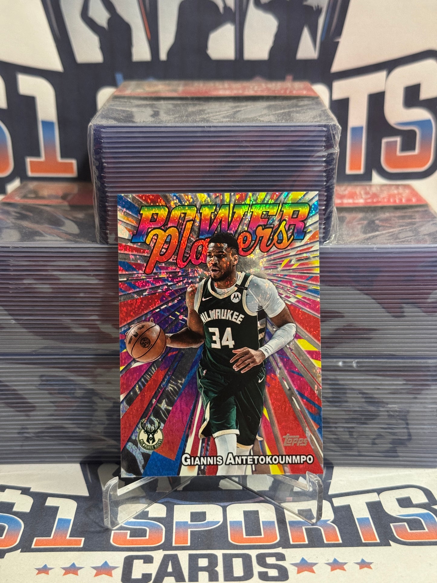 2025 Topps (Holo Foil, Power Players) Giannis Antetokounmpo #PP-1