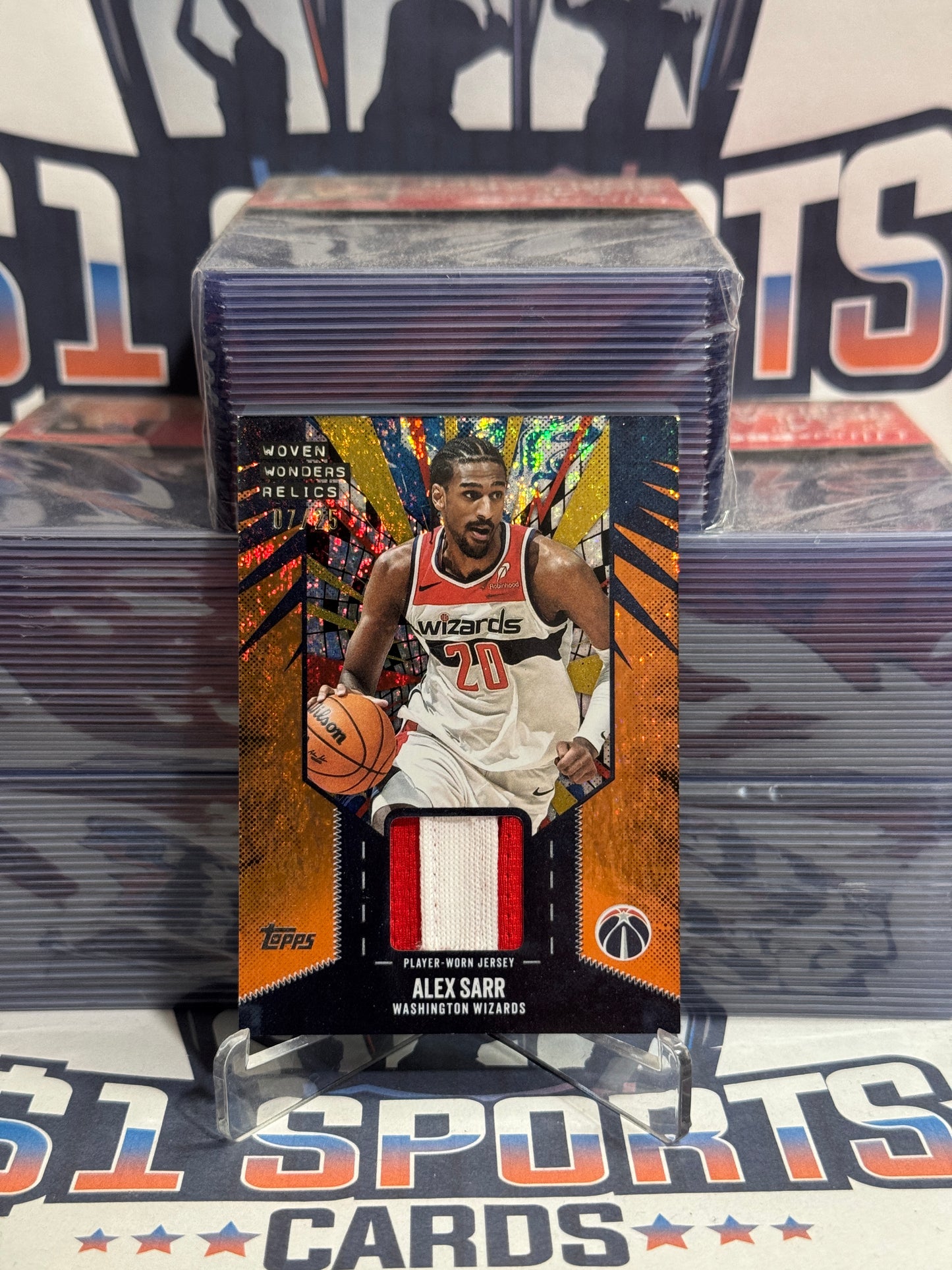 2025 Topps (Woven Wonders Relic 7/35) Alex Sarr #WW-AS