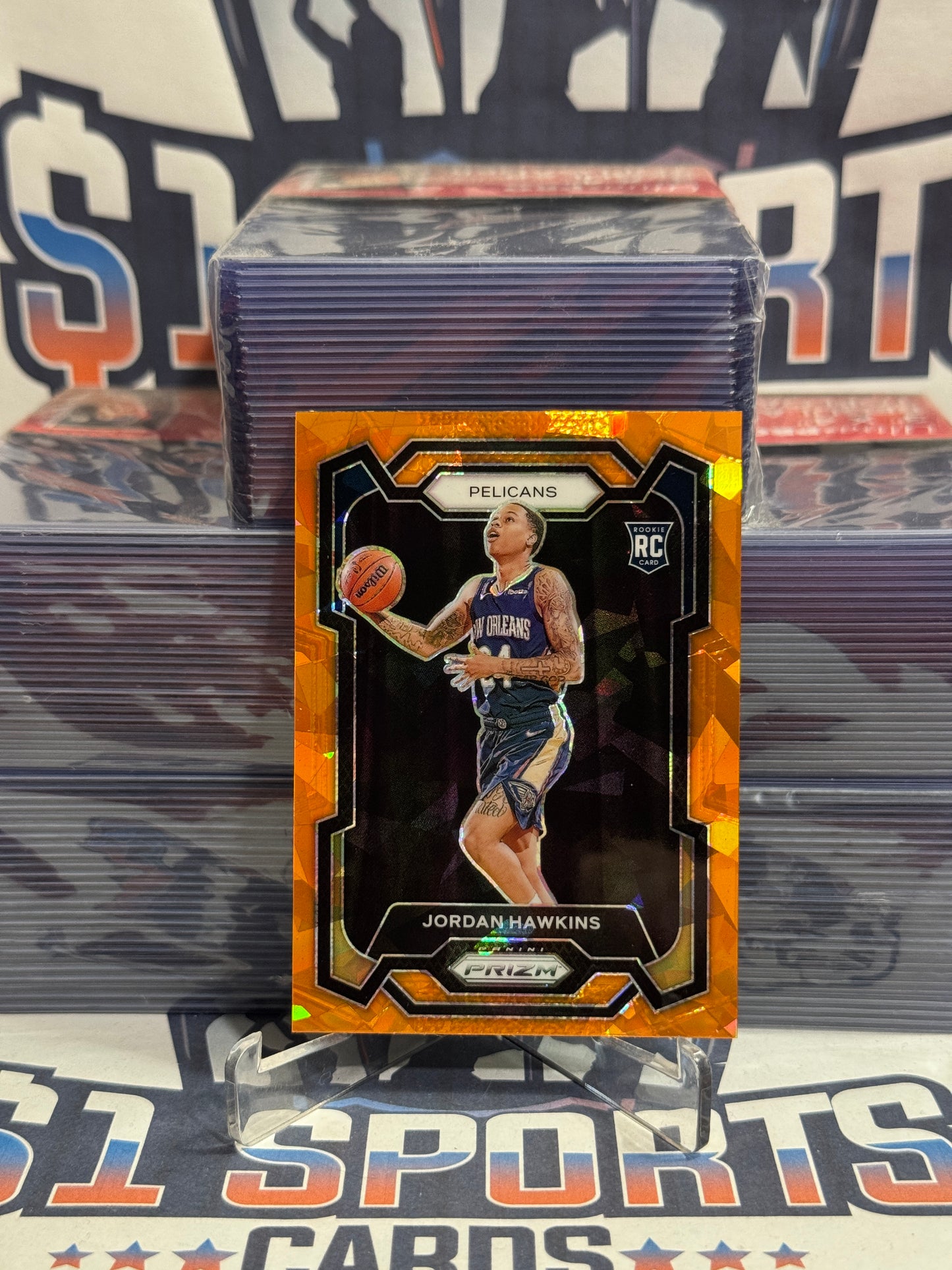 2023 Panini Prizm (Orange Ice Prizm) Jordan Hawkins Rookie #130