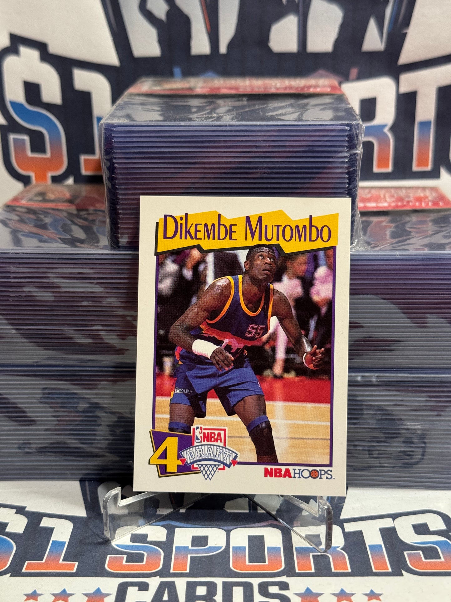 1991 NBA Hoops (NBA Draft) Dikembe Mutombo Rookie #48