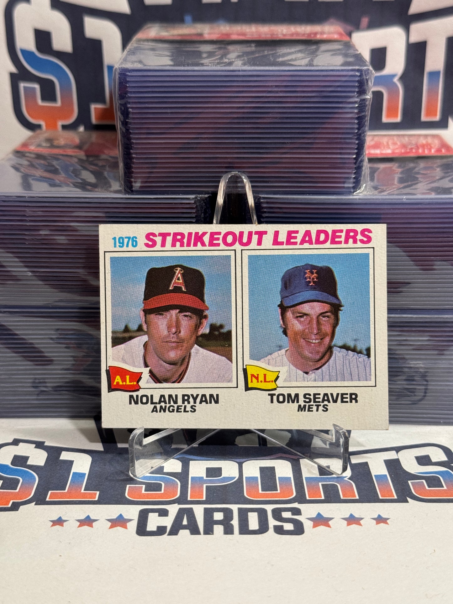 1977 Topps (Strikeout Leaders) Tom Seaver & Nolan Ryan #6