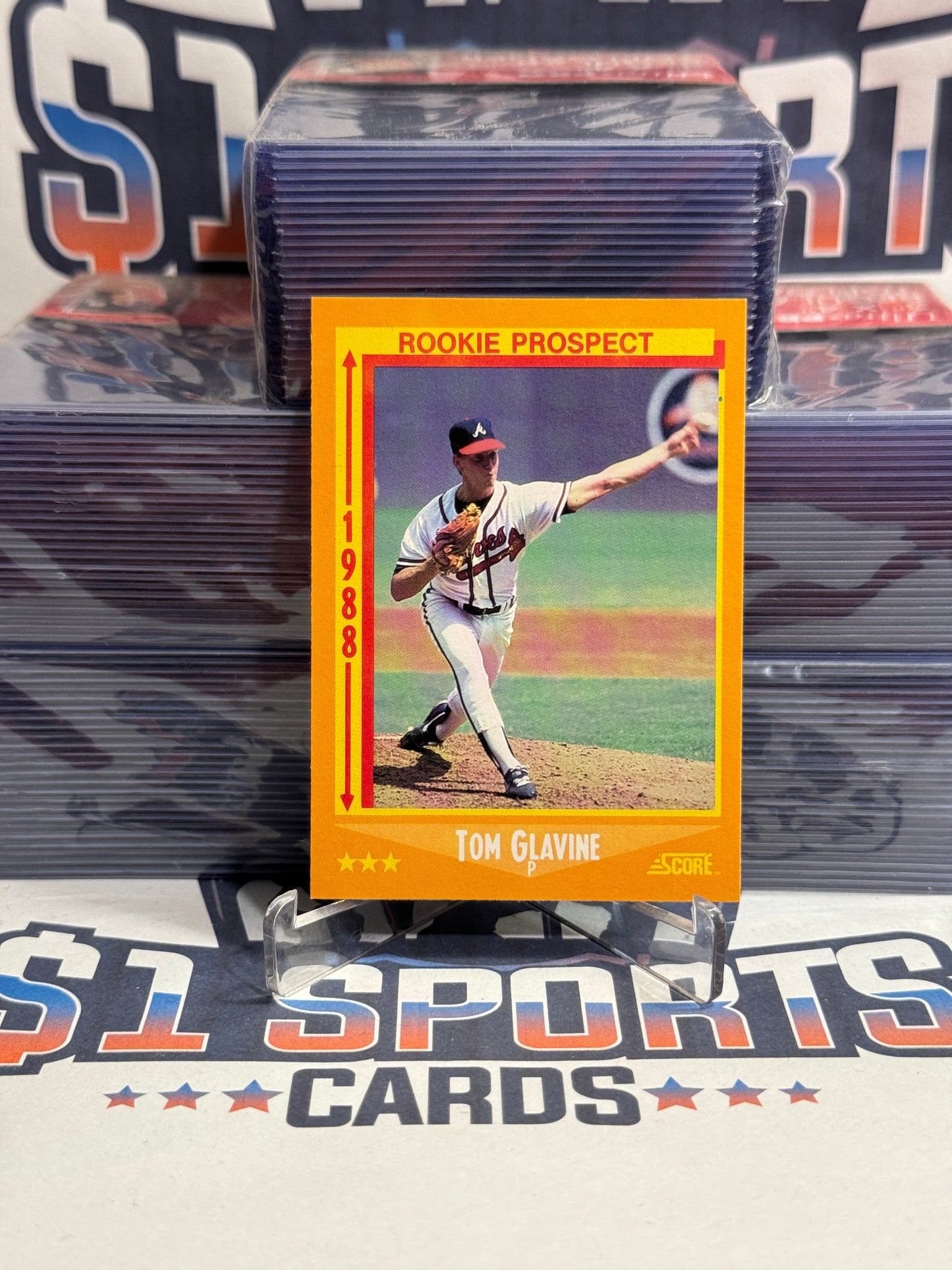 1988 Score (Top Prospect) Tom Glavine Rookie #638