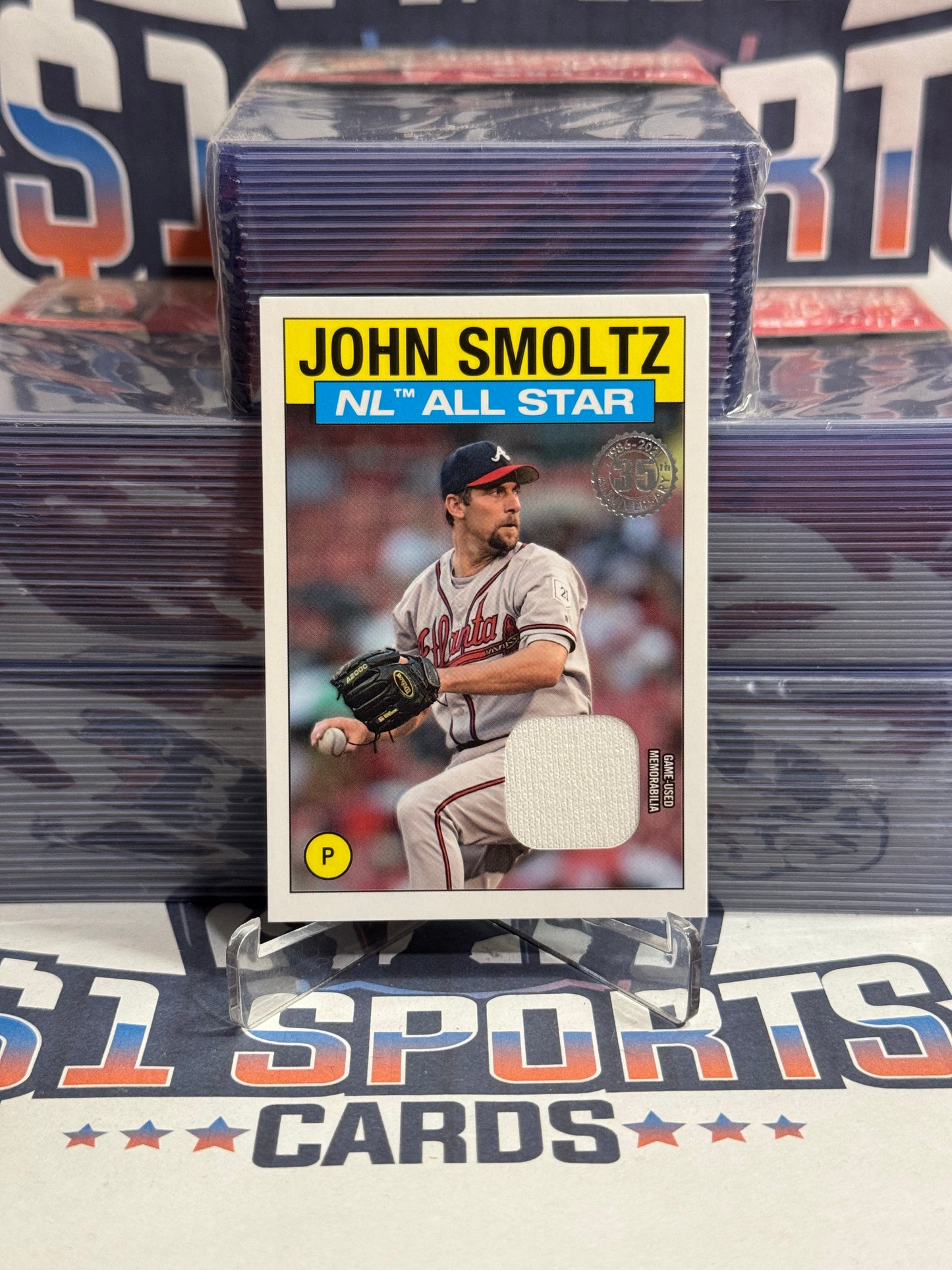 2021 Topps (1986 All-Star Redux Relic) John Smoltz #86ASR-JSM