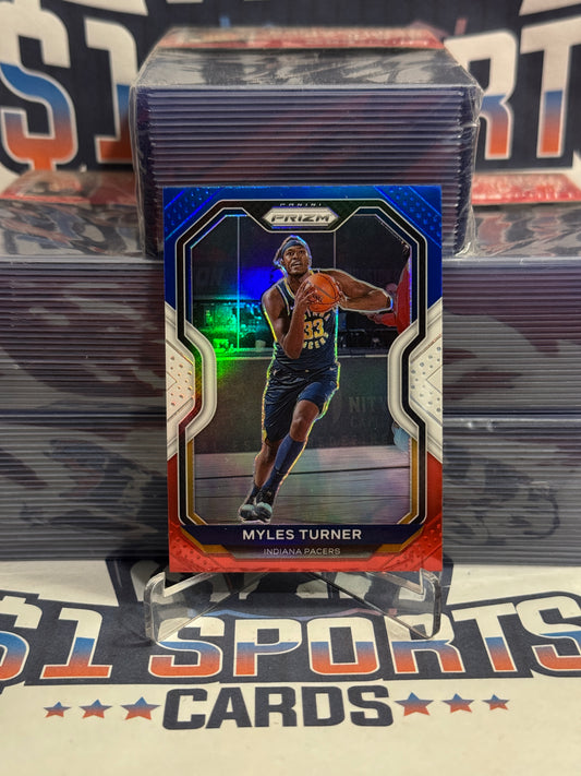 2020 Panini Prizm (Red White Blue Prizm) Myles Turner #240