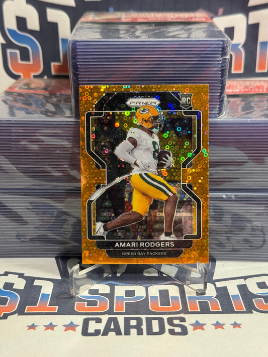 2021 Panini Prizm (Orange Disco Prizm) Amari Rodgers Rookie #405