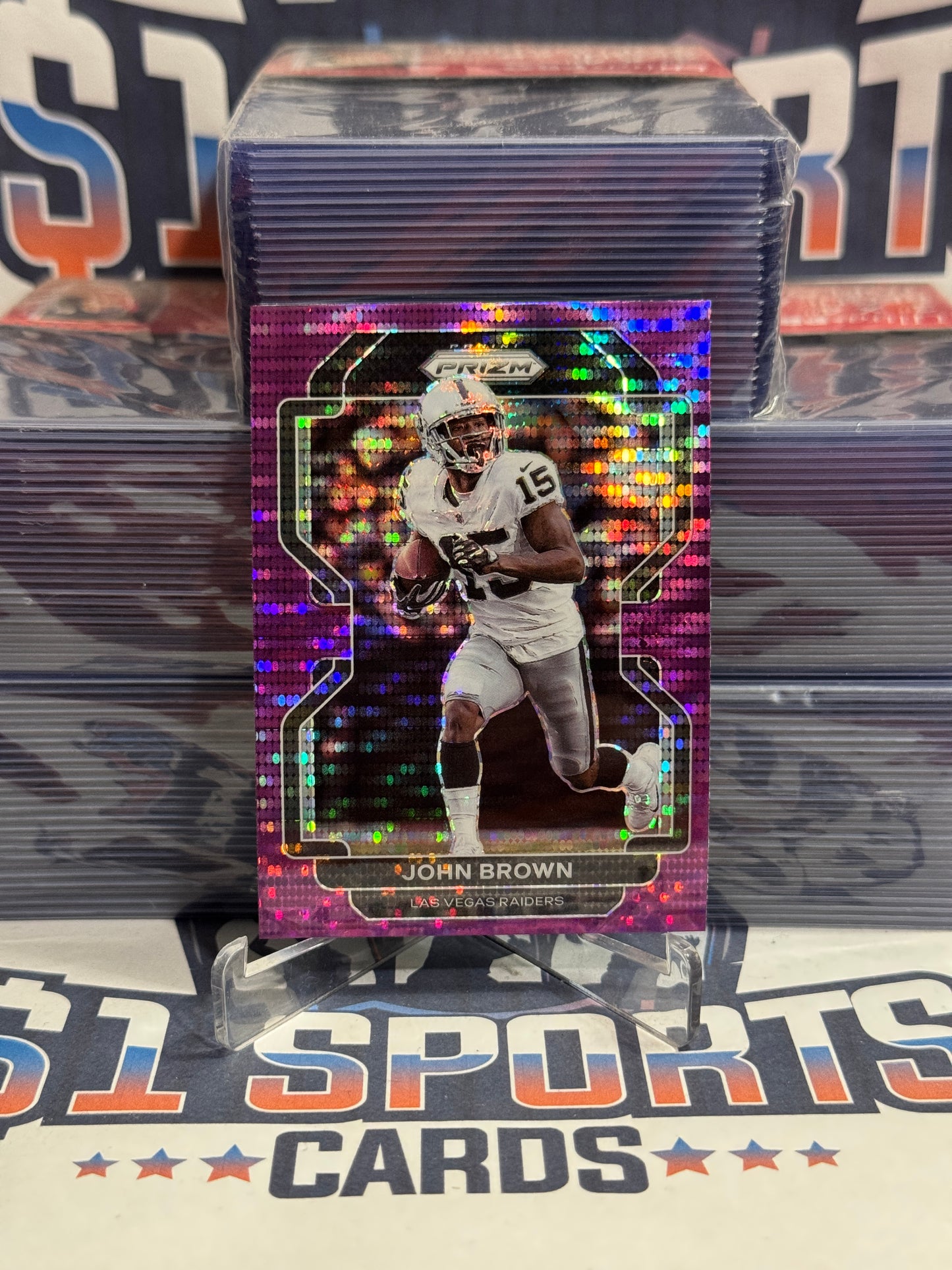 2021 Panini Prizm (Purple Pulsar Prizm) John Brown #177