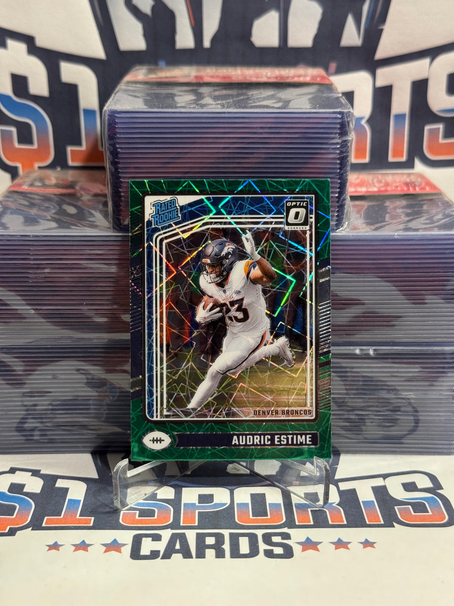 2024 Donruss Optic (Green Velocity Prizm, Rated Rookie) Audric Estime #206