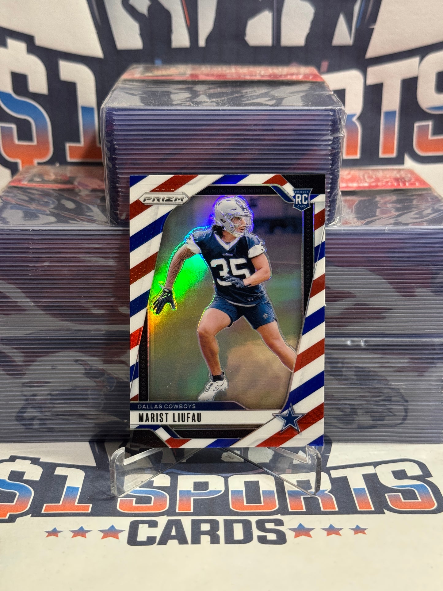 2024 Panini Prizm (Red White Blue Prizm) Marist Liufau Rookie #372