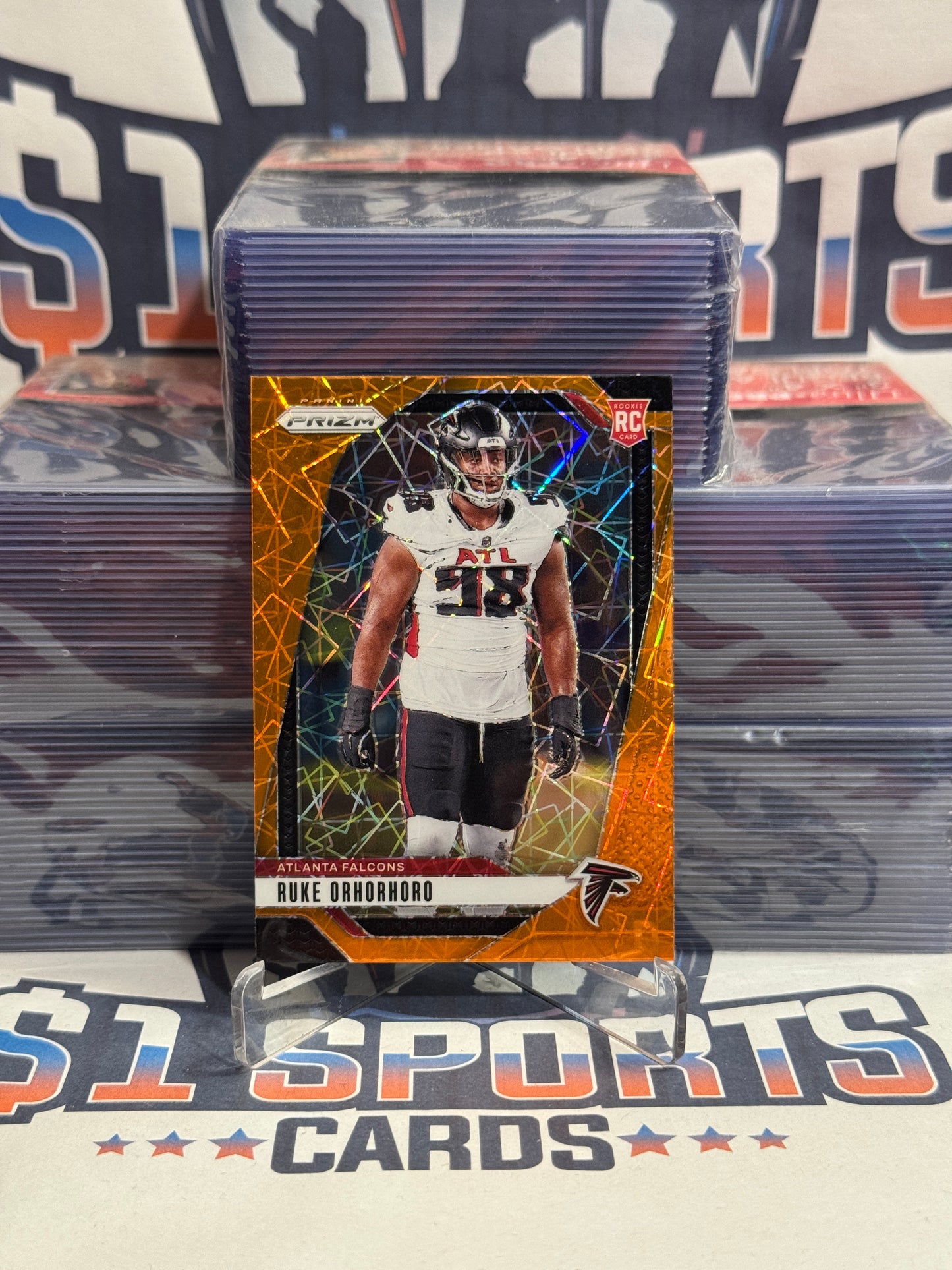 2024 Panini Prizm (Orange Lazer Prizm) Ruke Orhorhoro Rookie #386