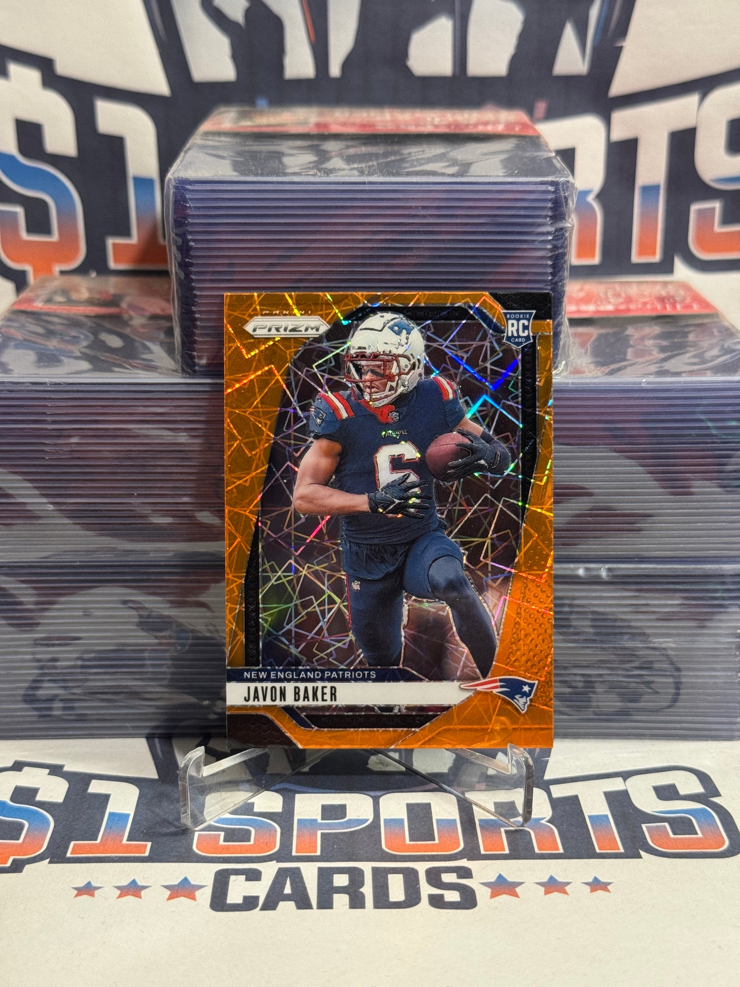 2024 Panini Prizm (Orange Lazer Prizm) Javon Baker Rookie #344