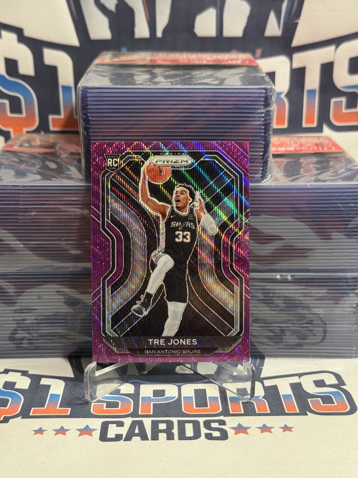 2020 Panini Prizm (Purple Wave Prizm) Tre Jones Rookie #291