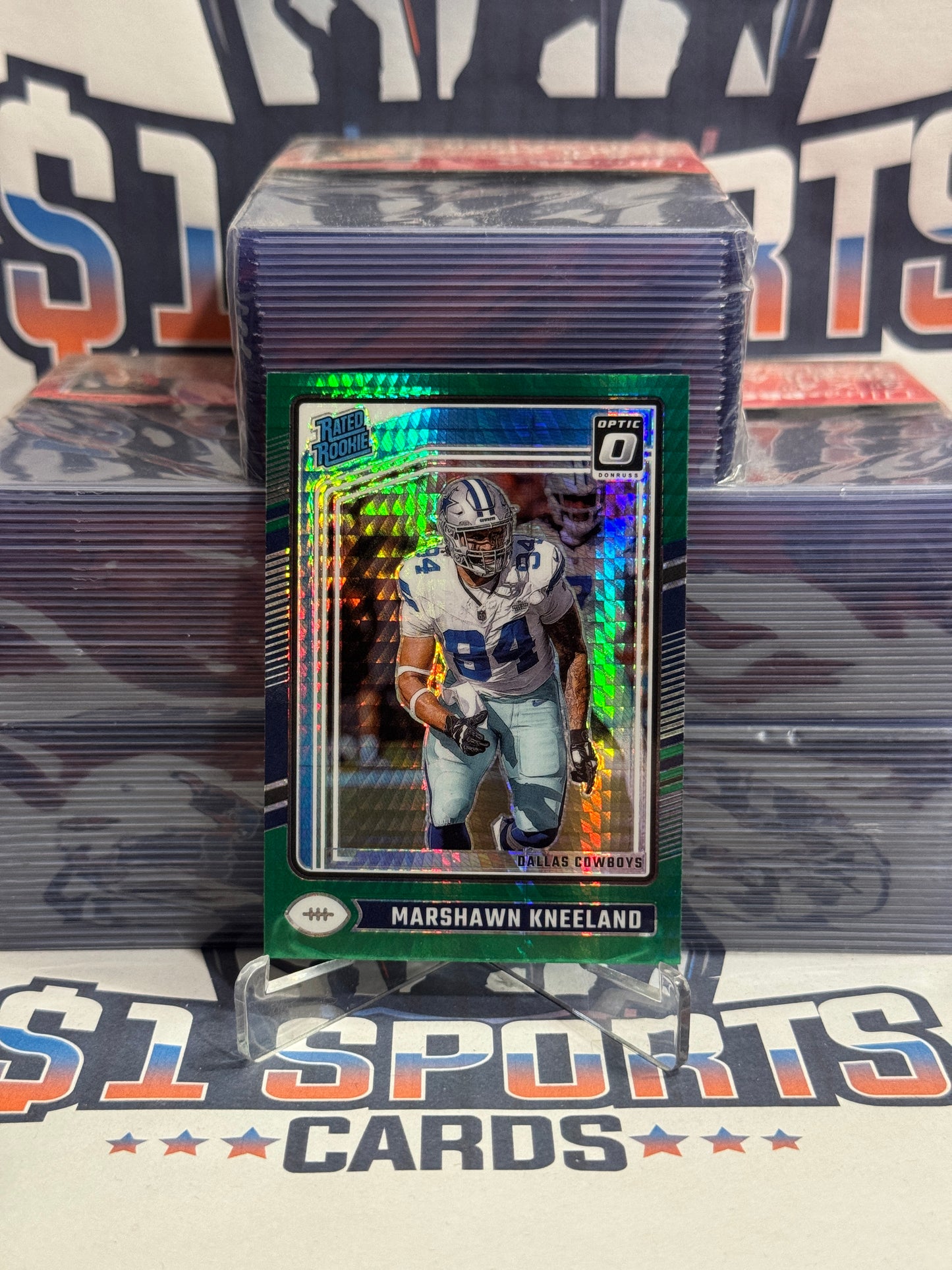 2024 Donruss Optic (Green Pulsar Prizm, Rated Rookie) Marshawn Kneeland #274