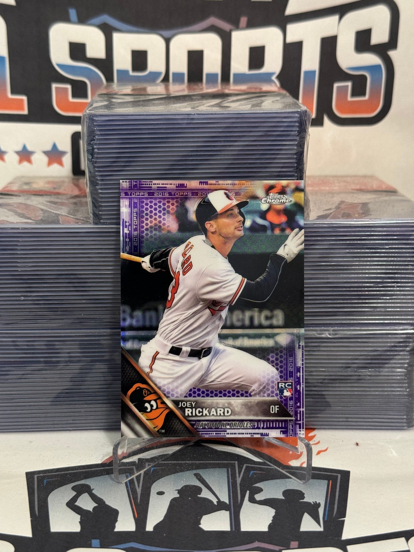 2016 Topps Chrome (Purple Refractor 16/275) Joey Rickard Rookie #41