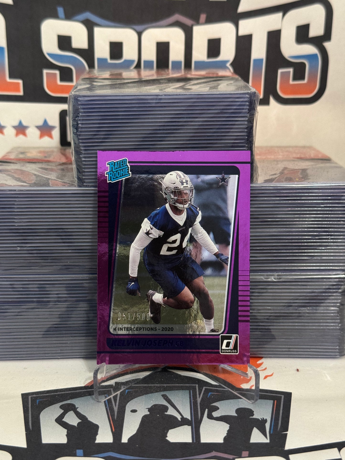 2021 Donruss (Purple, Rated Rookie 51/500) Kelvin Joseph Rookie #310