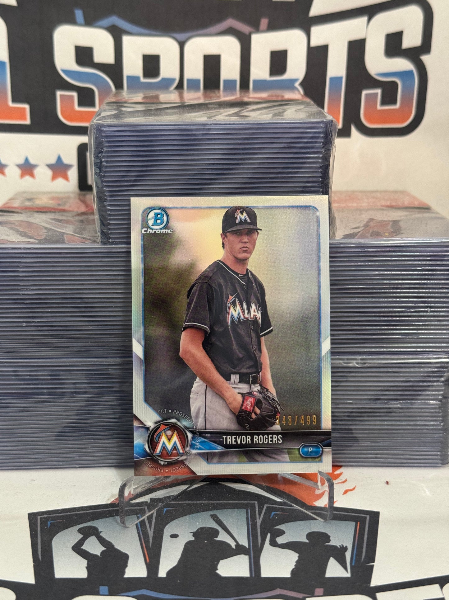 2018 Bowman Chrome Prospects (Refractor 343/499) Trevor Rodgers #BCP148