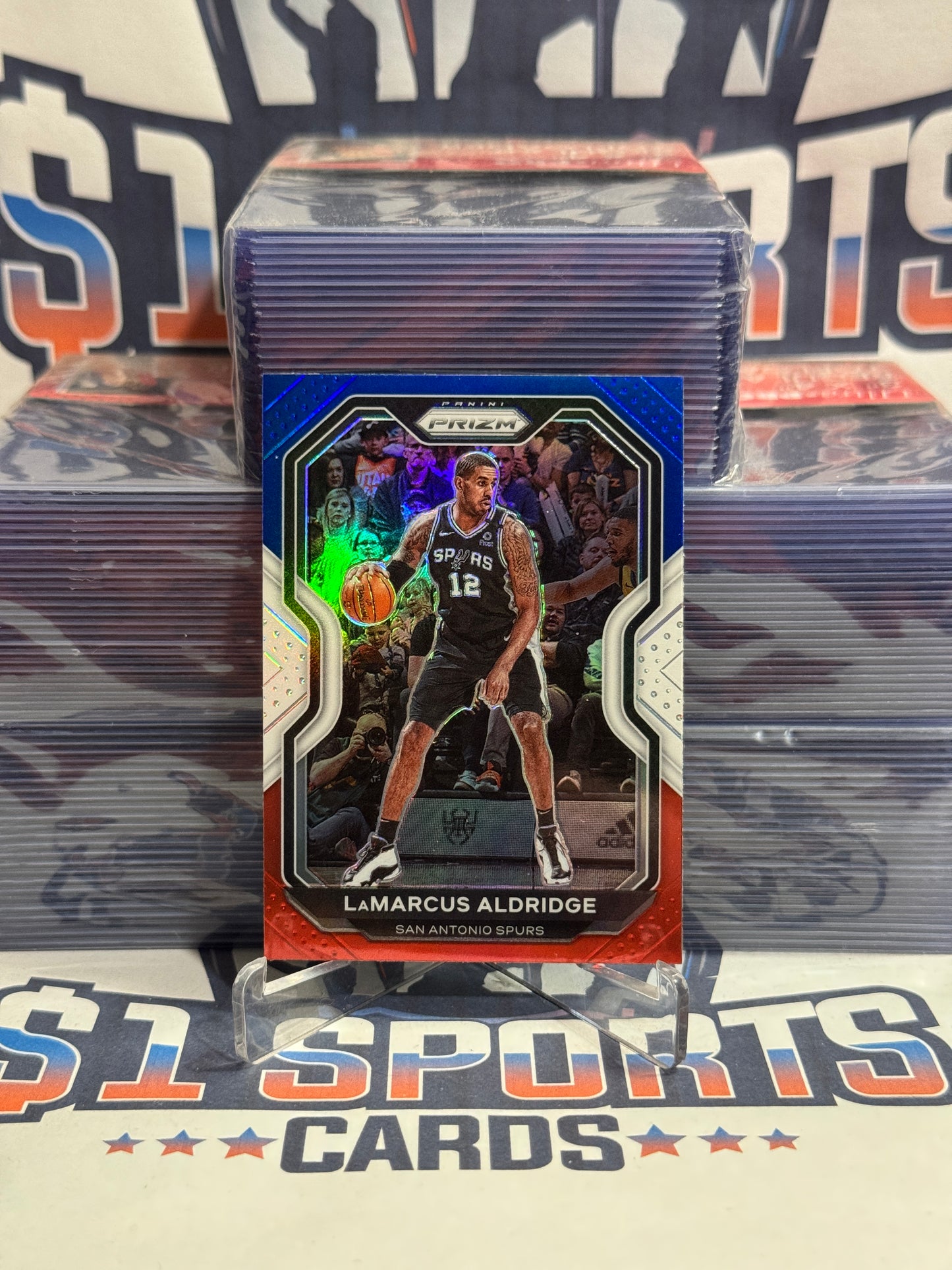 2020 Panini Prizm (Red White Blue Prizm) LaMarcus Aldridge #104