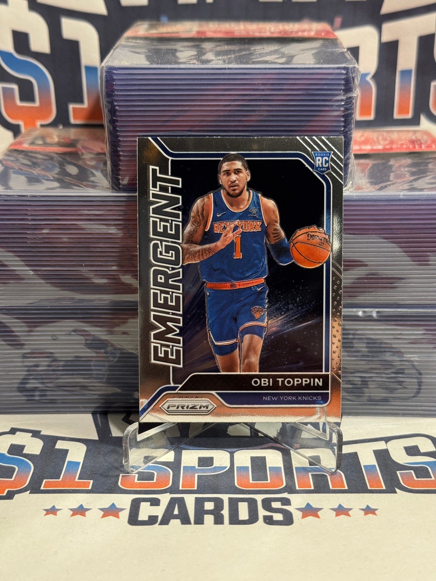 2020 Panini Prizm (Emergent) Obi Toppin Rookie #17