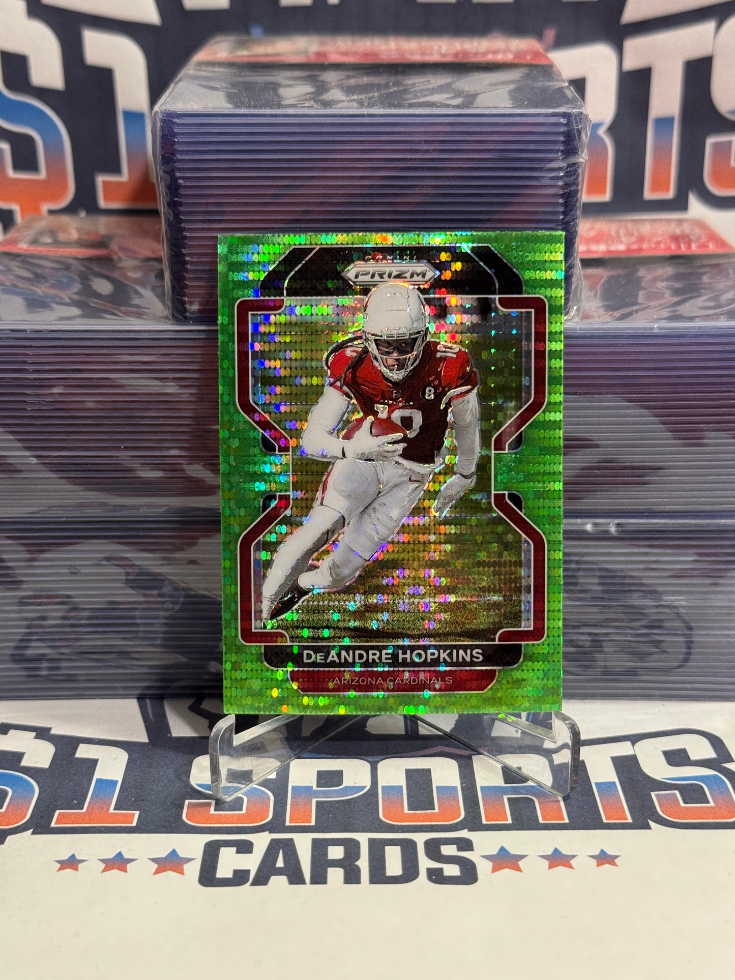 2021 Panini Prizm (Neon Green Pulsar Prizm) DeAndre Hopkins #75