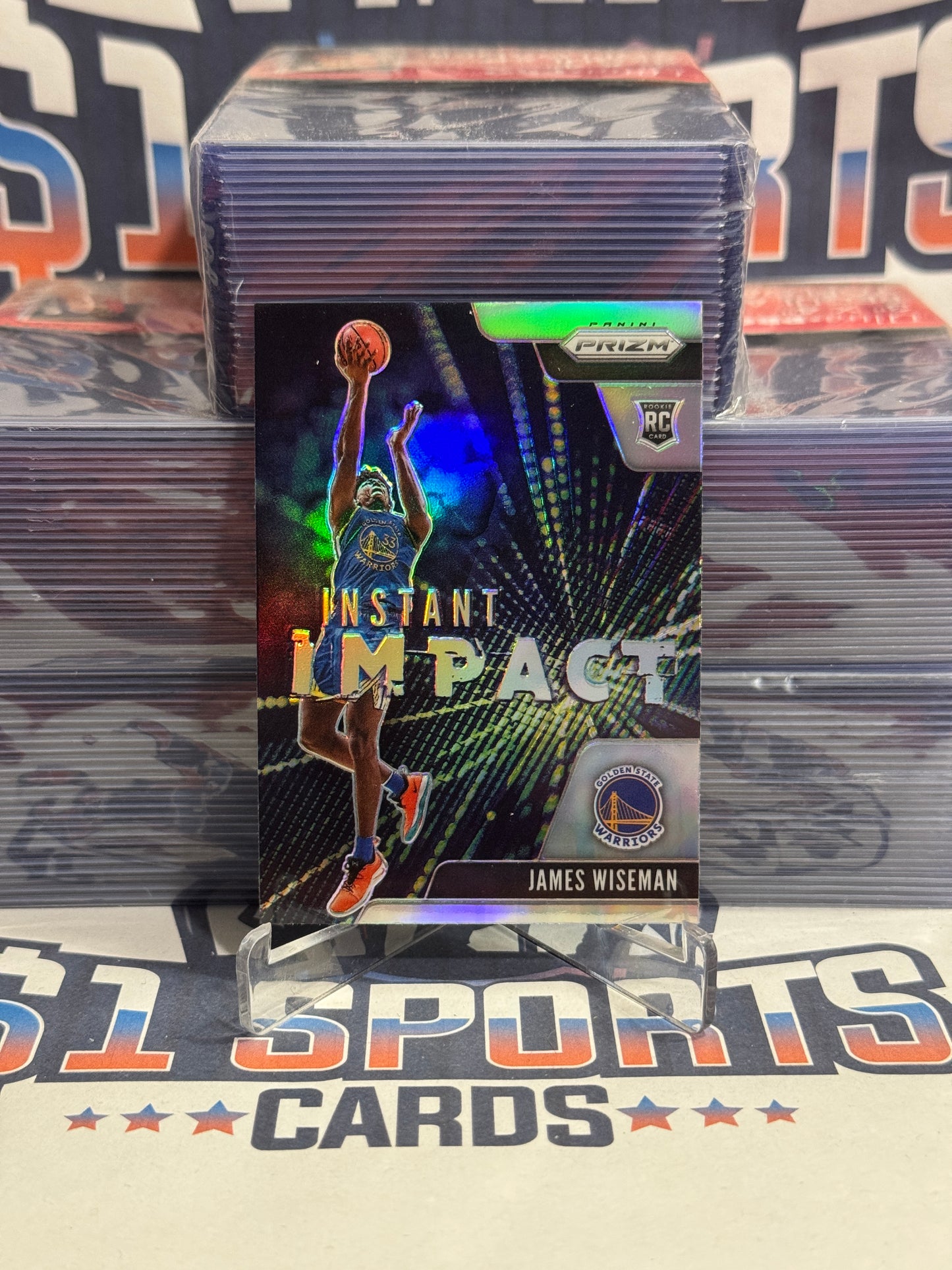 2020 Panini Prizm (Silver Prizm, Instant Impact) James Wiseman Rookie #11