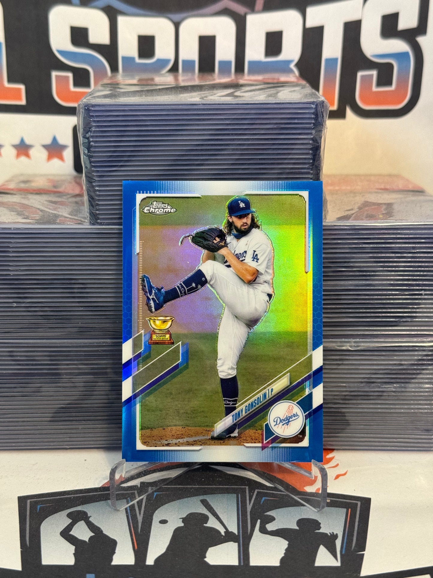 2021 Topps Chrome (Blue Refractor, Rookie Cup 45/150) Tony Gonsolin #183