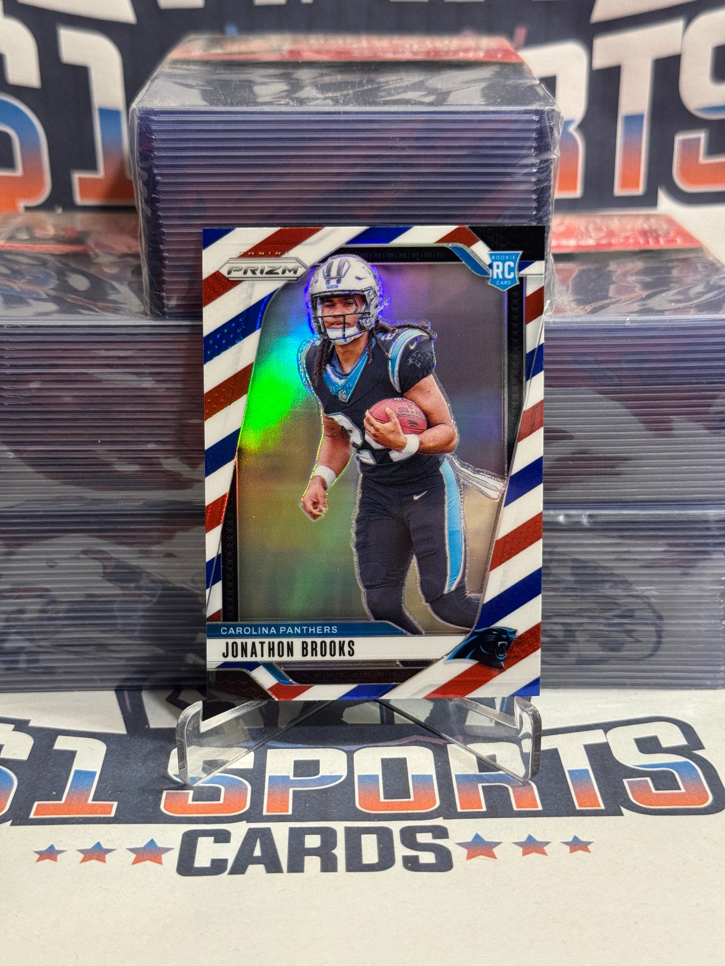 2024 Panini Prizm (Red White Blue Prizm) Jonathon Brooks Rookie #357