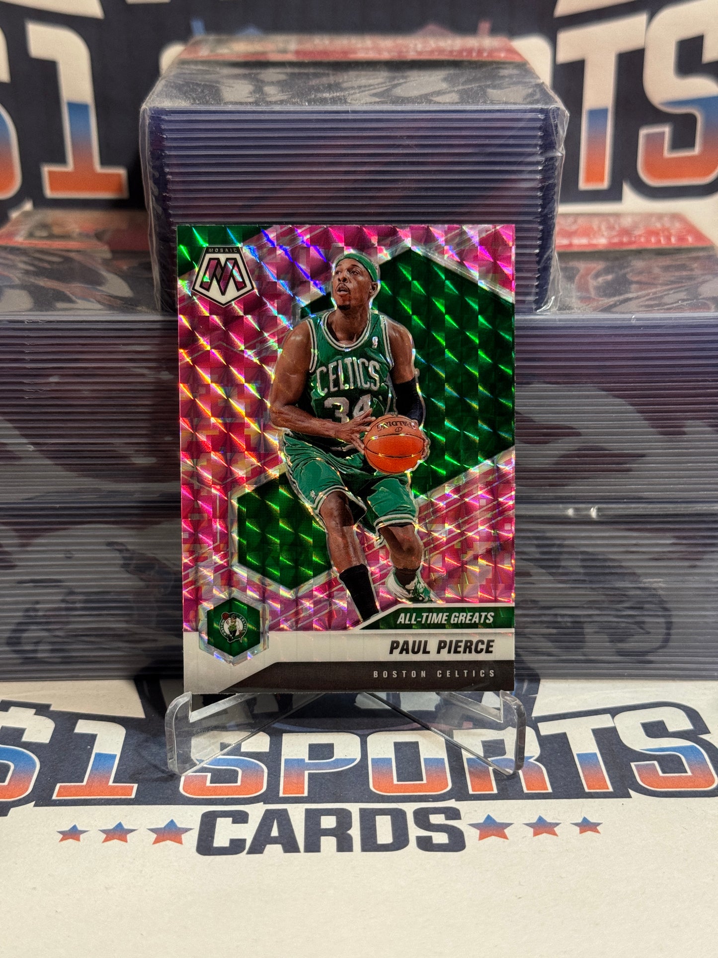 2020 Panini Prizm (Pink Camo Prizm, All-Time Greats) Paul Pierce #285