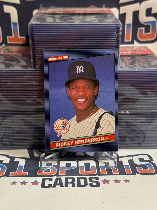 1986 Donruss Rickey Henderson #51