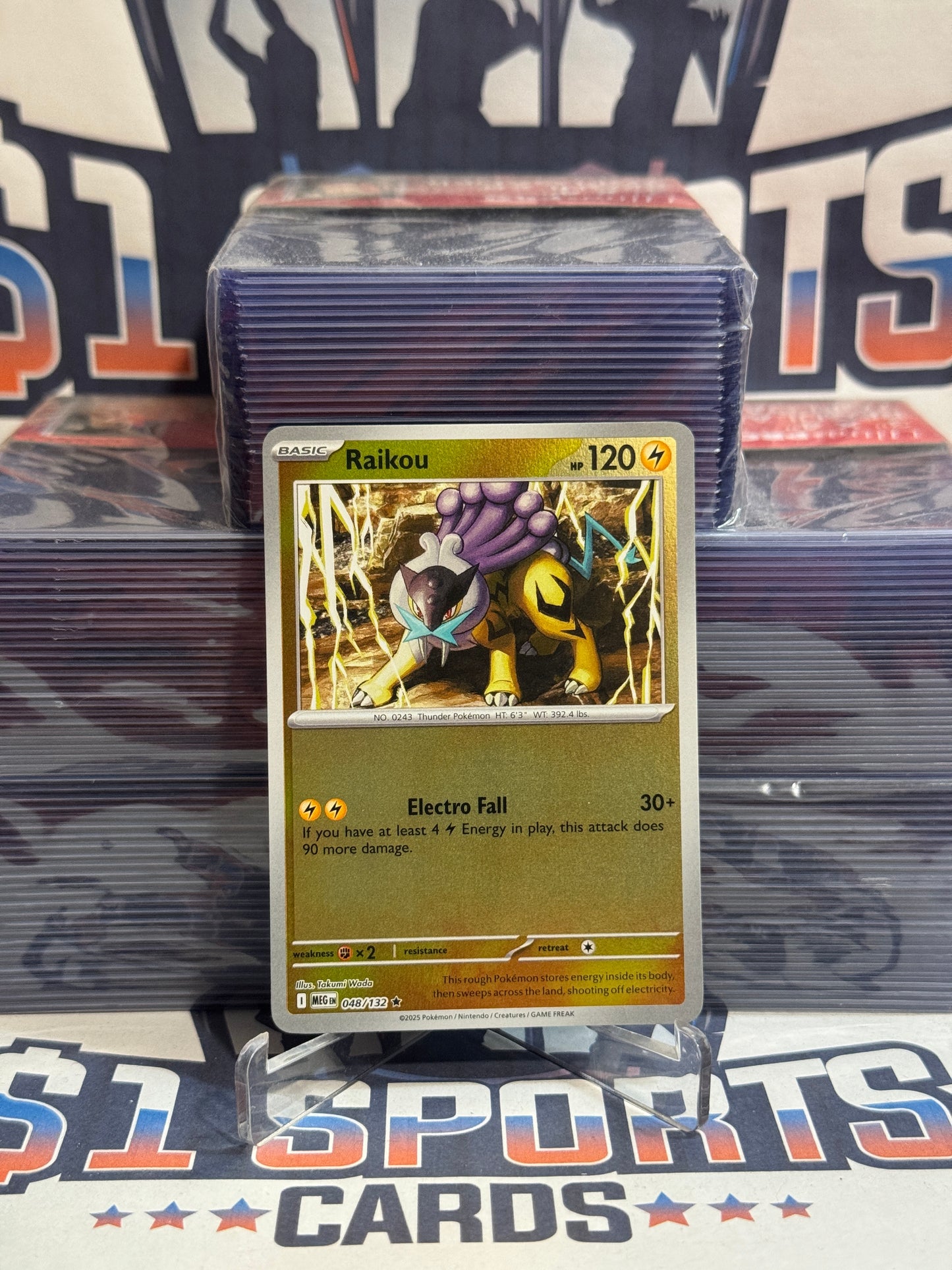 Pokemon TCG: Mega Evolution - Raikou (Reverse Holo, Rare) #48