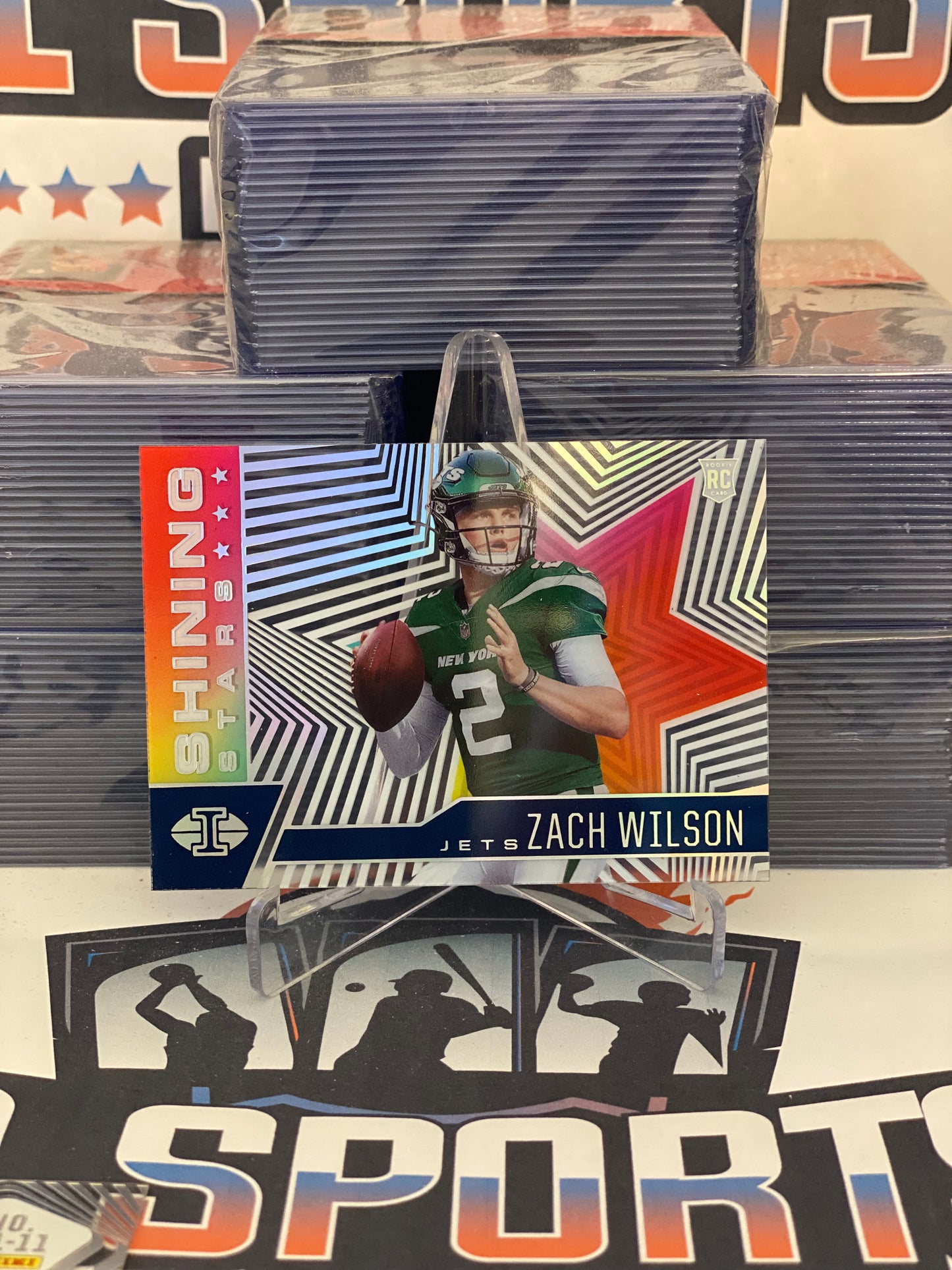 2021 Panini Illusions (Sapphire, Shining Stars) Zach Wilson Rookie #SS-12