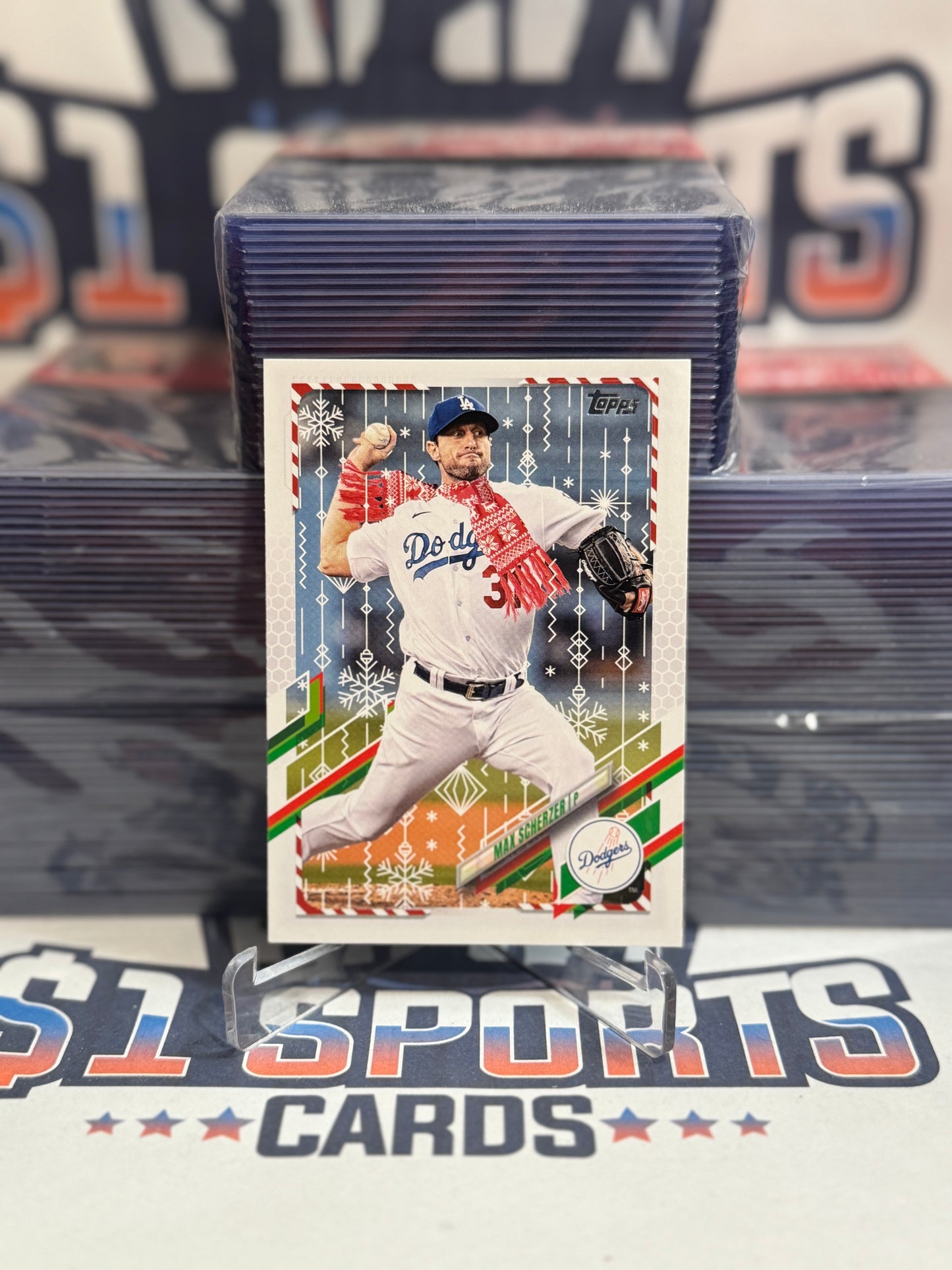 2021 Topps Holiday (Scarft Variation) Max Scherzer #HW171