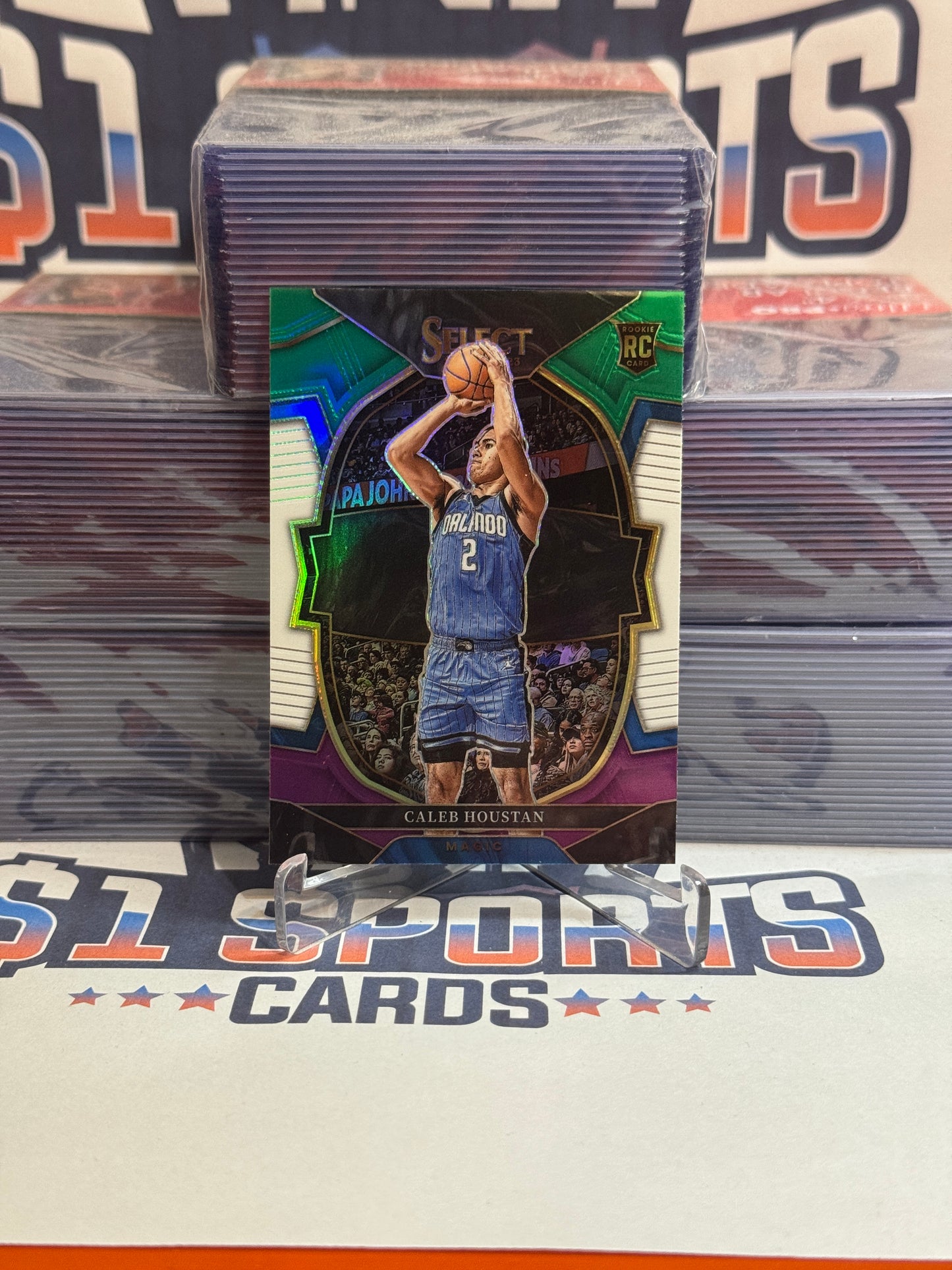 2022 Panini Select (Green White Purple Prizm) Caleb Houston Rookie #68