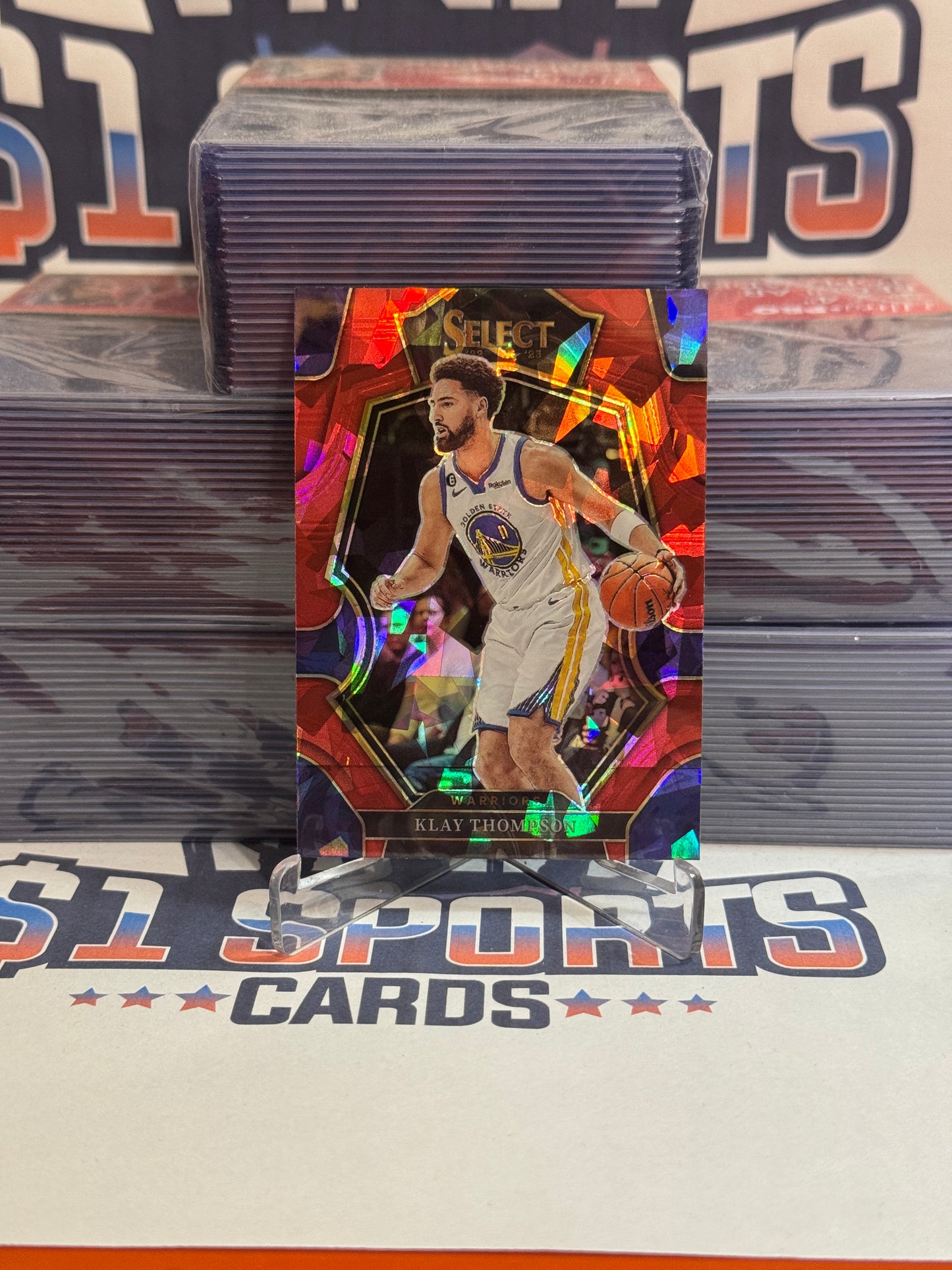 2022 Panini Select (Red Ice Prizm) Klay Thompson #119
