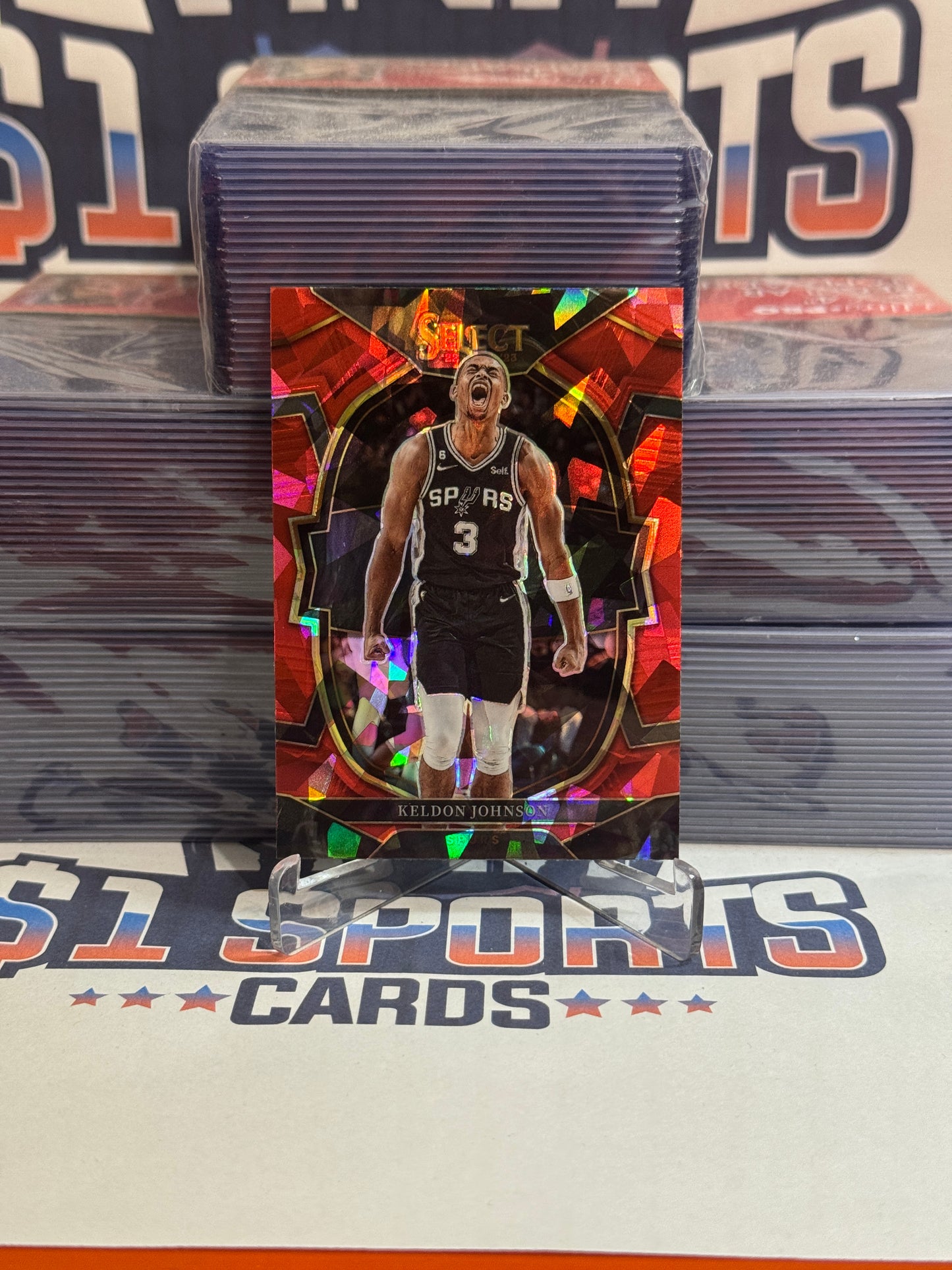 2022 Panini Select (Red Ice Prizm) Keldon Johnson #54