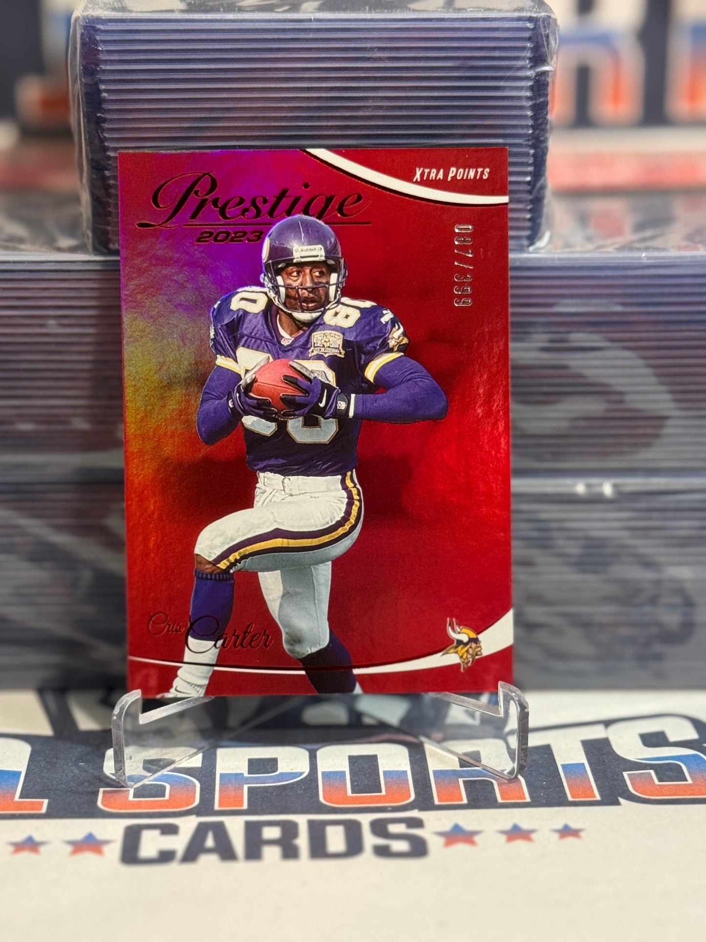 2023 Panini Prestige (Red 87/399) Cris Carter #187