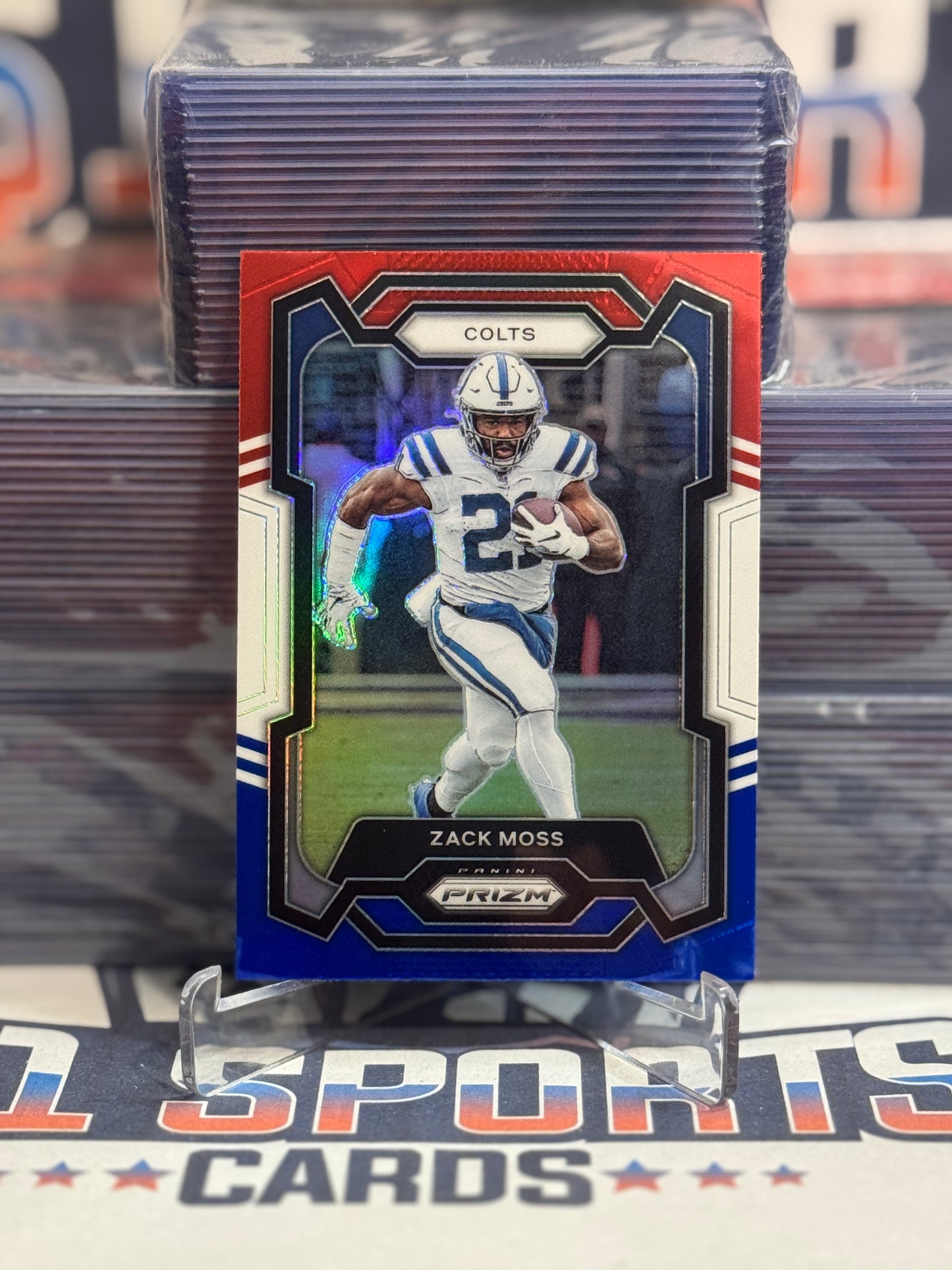 2023 Panini Prizm (Red White Blue Prizm) Zack Moss #132