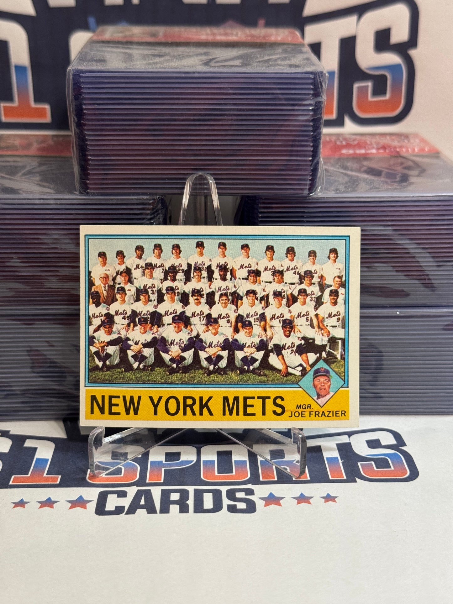 1976 Topps (Mets Team Card) Tom Seaver, Joe Torre, Dave Kingman #531