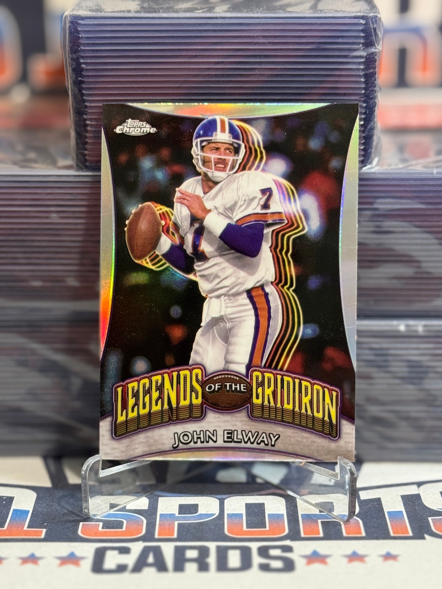 2024 Topps Chrome (Refractor, Legends of the Gridiron) John Elway #LOG-11