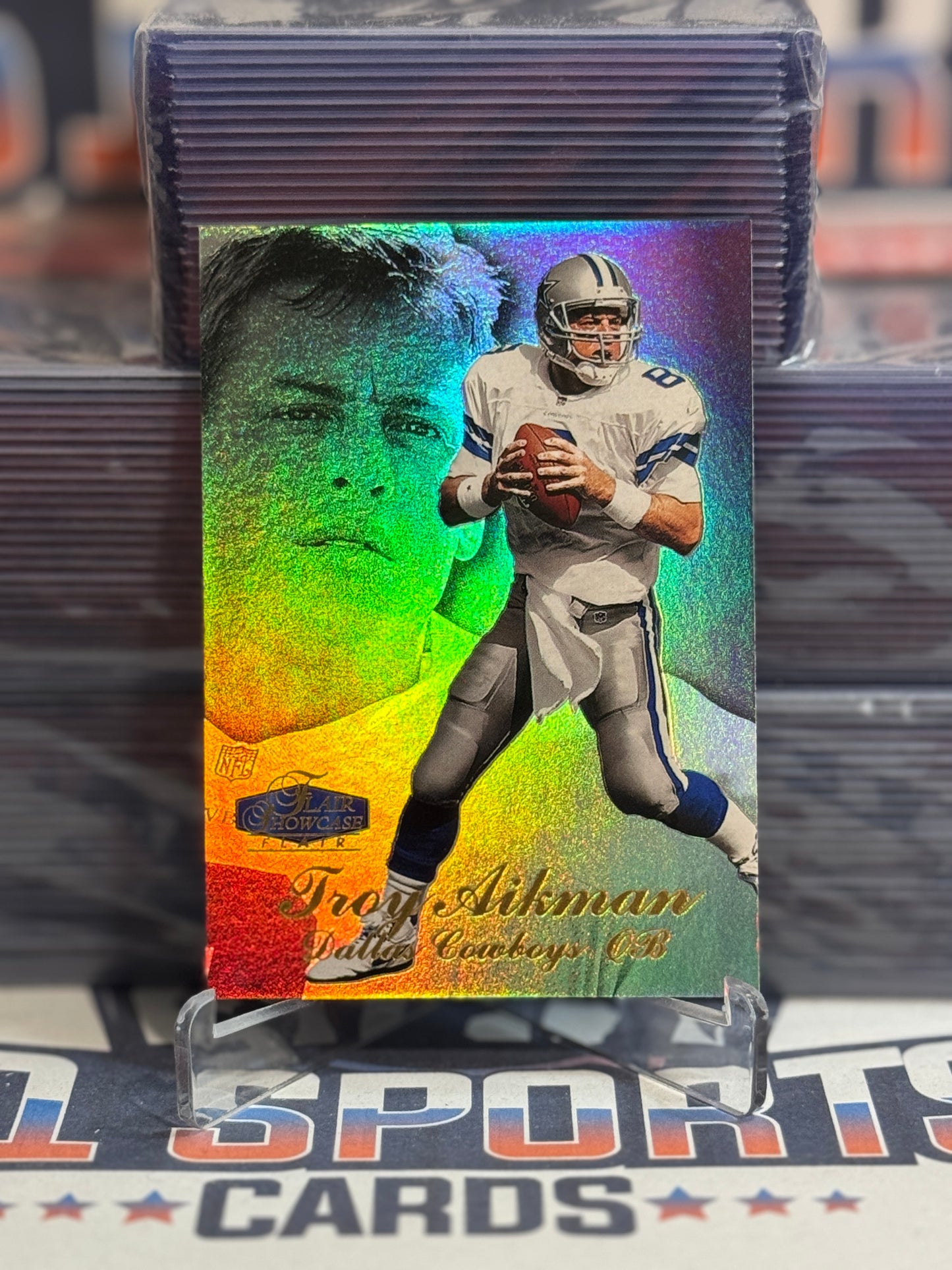 1998 Fleer Flair Showcase Troy Aikman #8