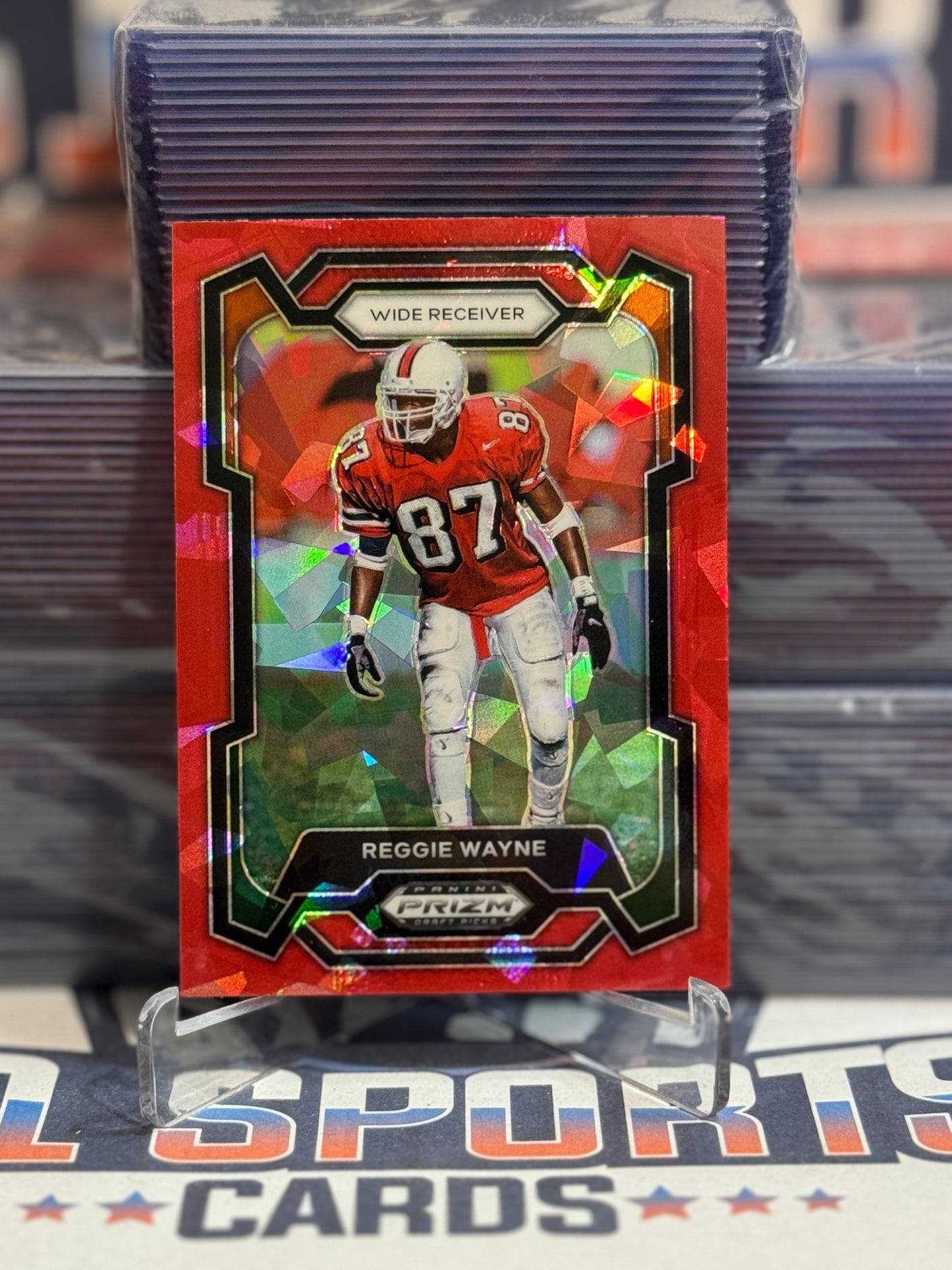 2024 Panini Prizm Draft Picks (Red Ice Prizm) Reggie Wayne #55