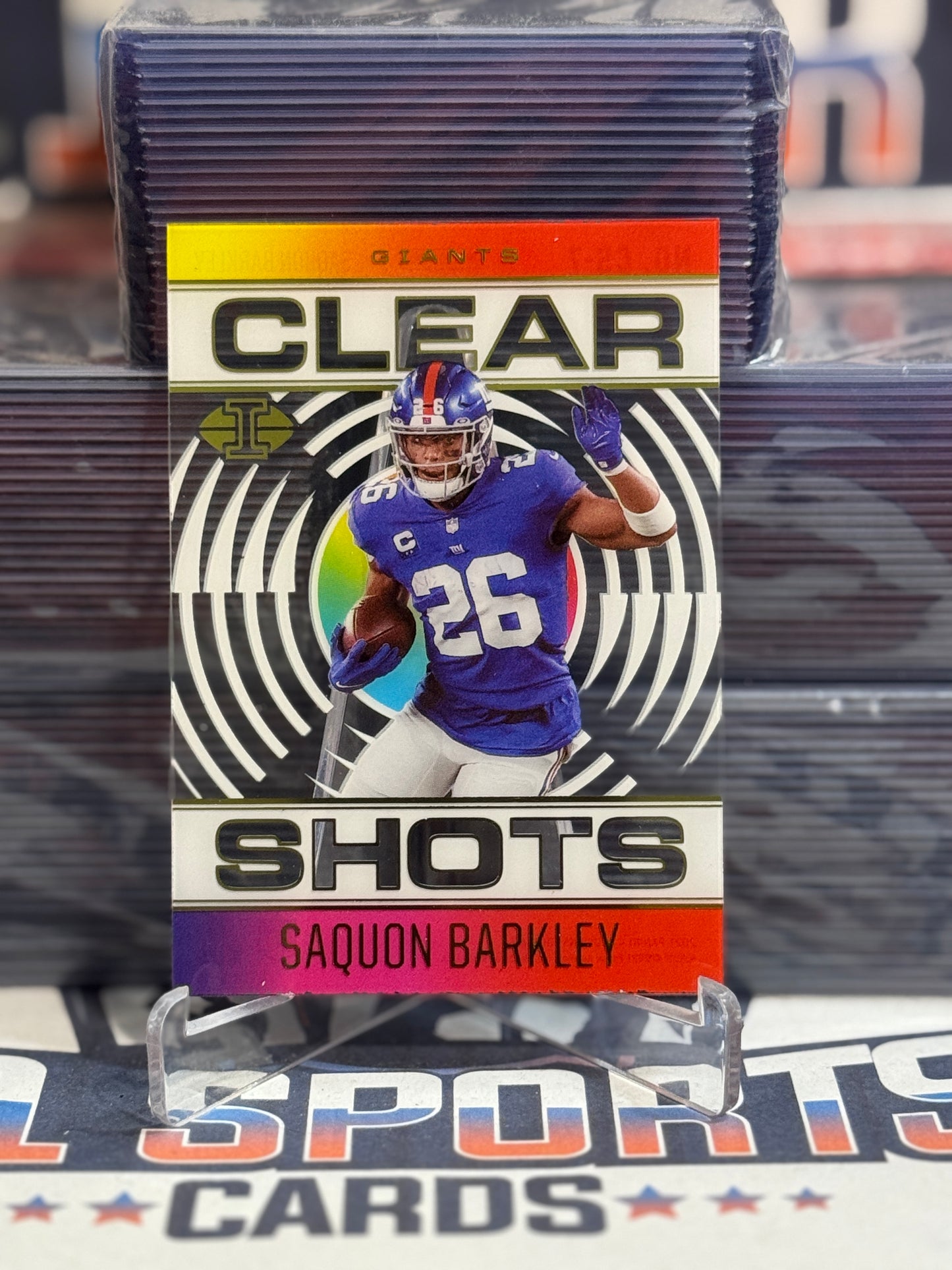 2021 Panini Absolute (Clear Shots) Saquon Barkley #CS-7